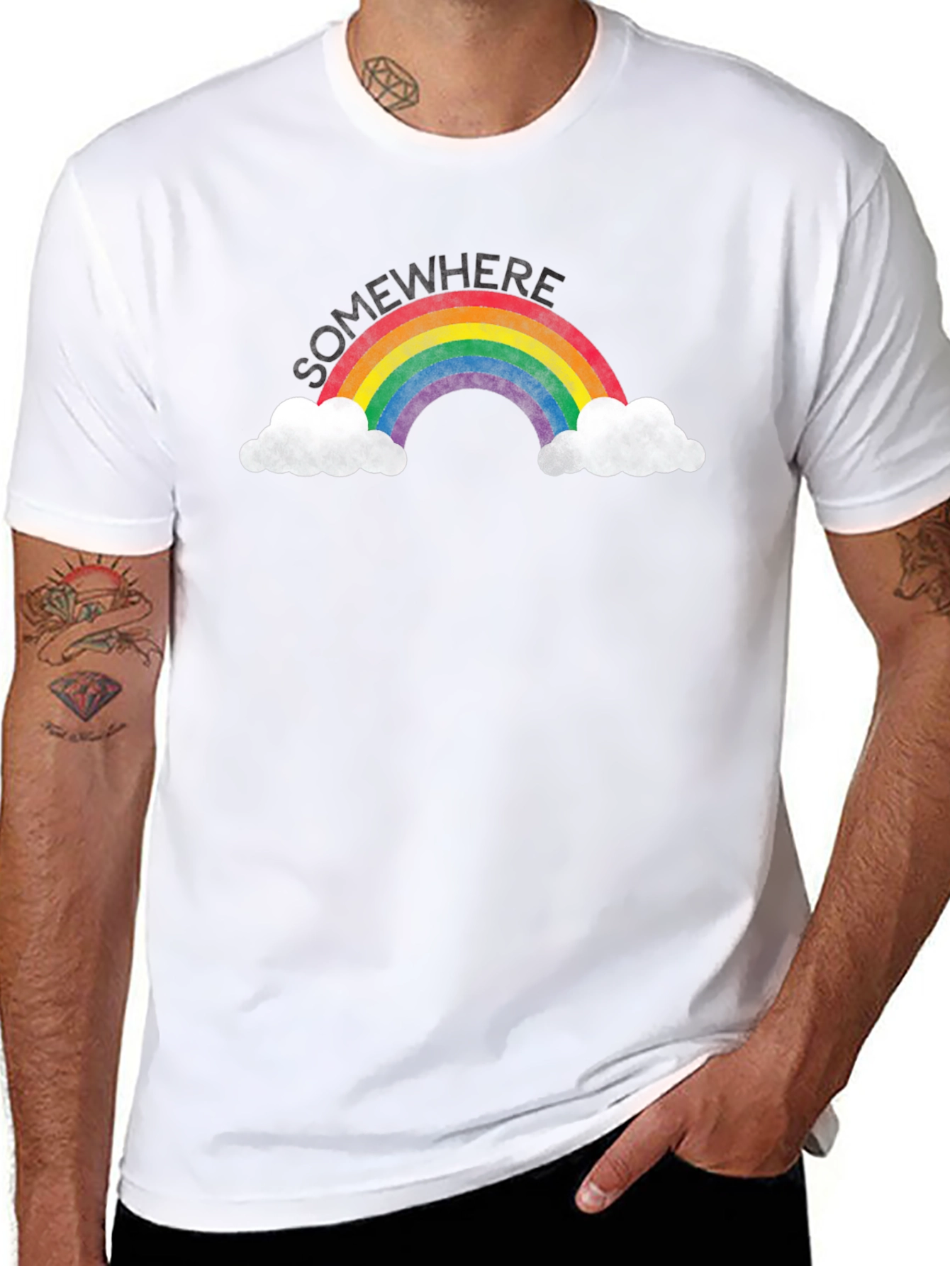 Rainbow Somewhere Graphic T-Shirt
