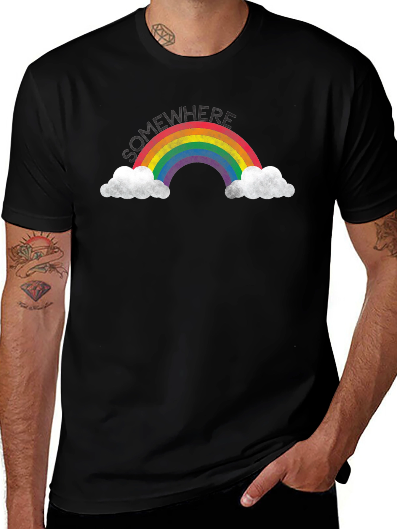 Rainbow Somewhere Graphic T-Shirt