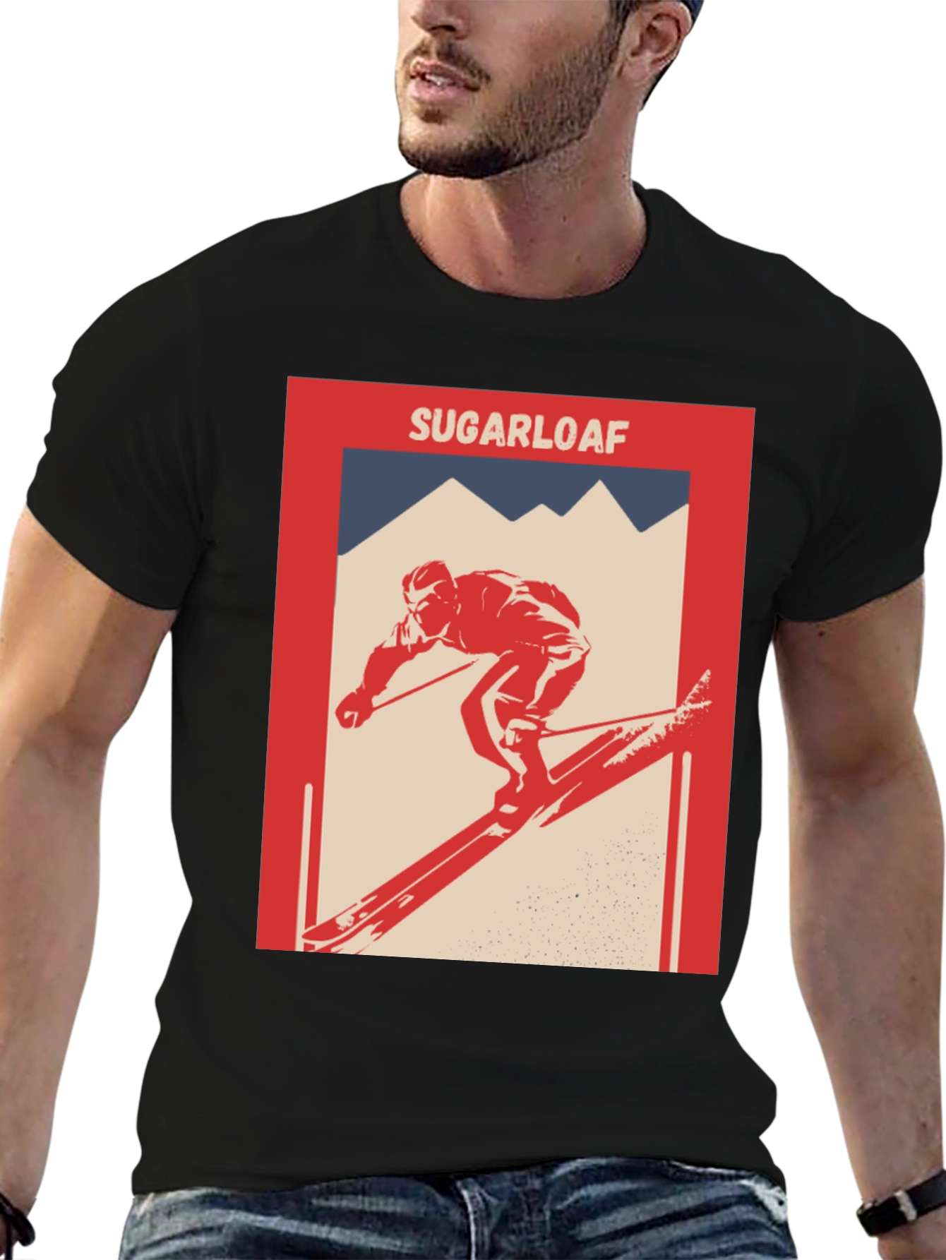 Sugarloaf Skier Graphic T-Shirt - Retro Style