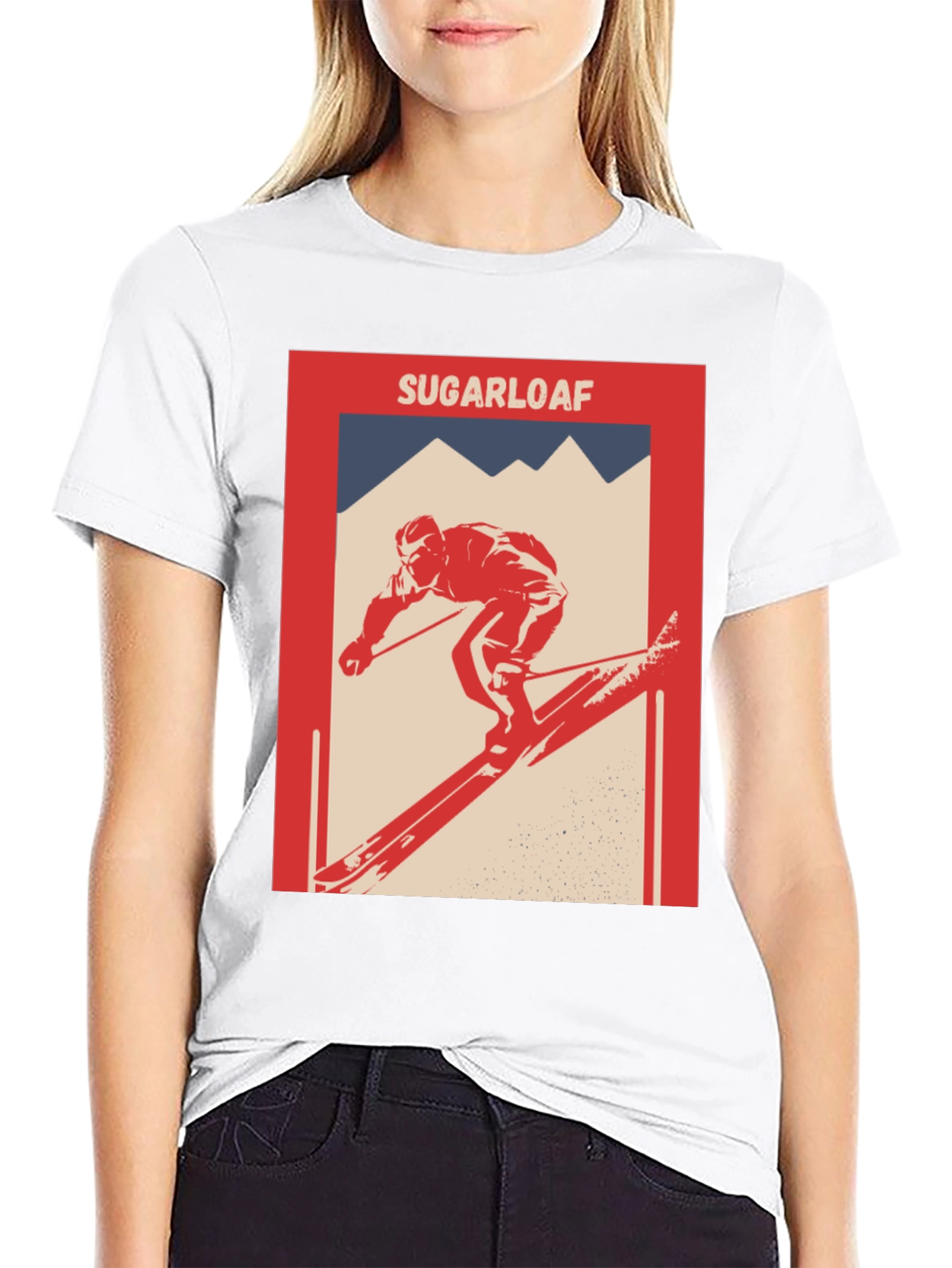 Sugarloaf Skier Graphic T-Shirt - Retro Style