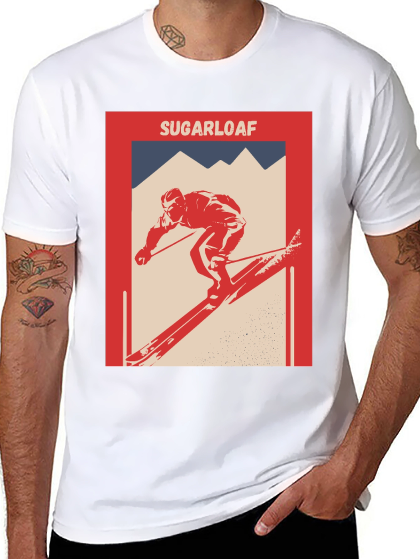 Sugarloaf Skier Graphic T-Shirt - Retro Style
