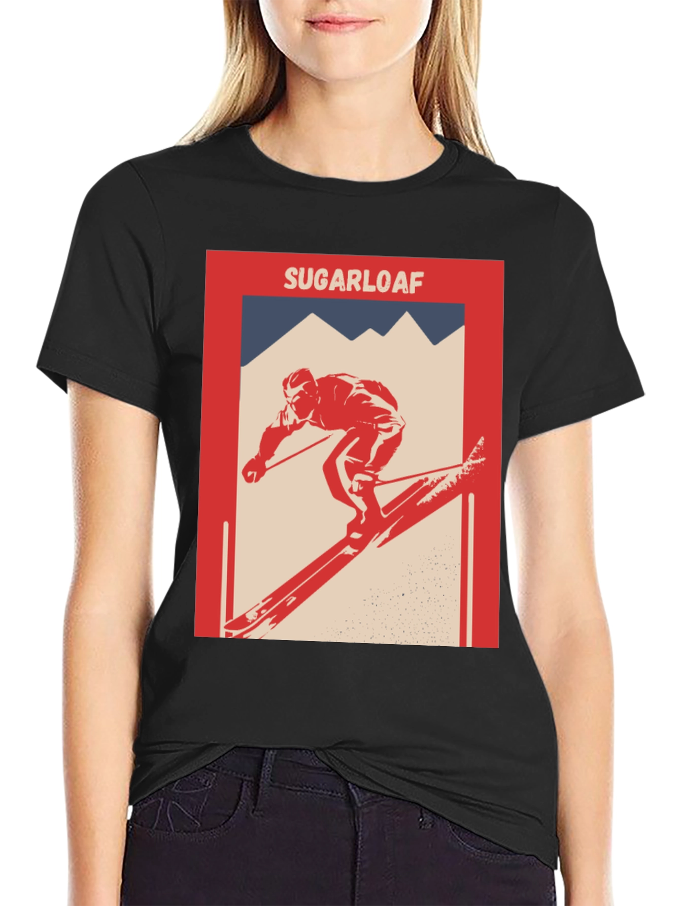 Sugarloaf Skier Graphic T-Shirt - Retro Style