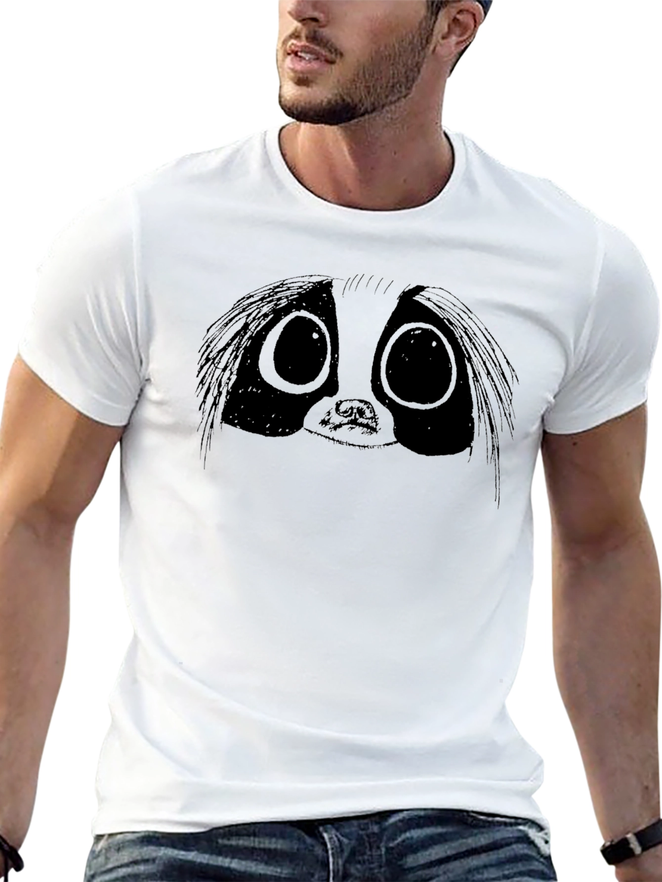 Whimsical Sloth Graphic Tee - Black