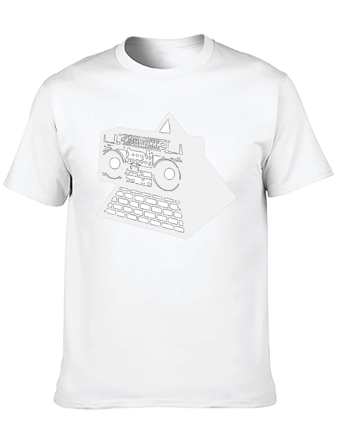 Boombox Keyboard T-Shirt - Retro Style