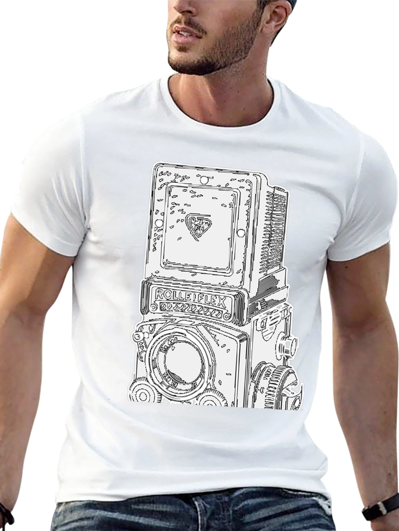 Retro Camera Graphic Tee - Black