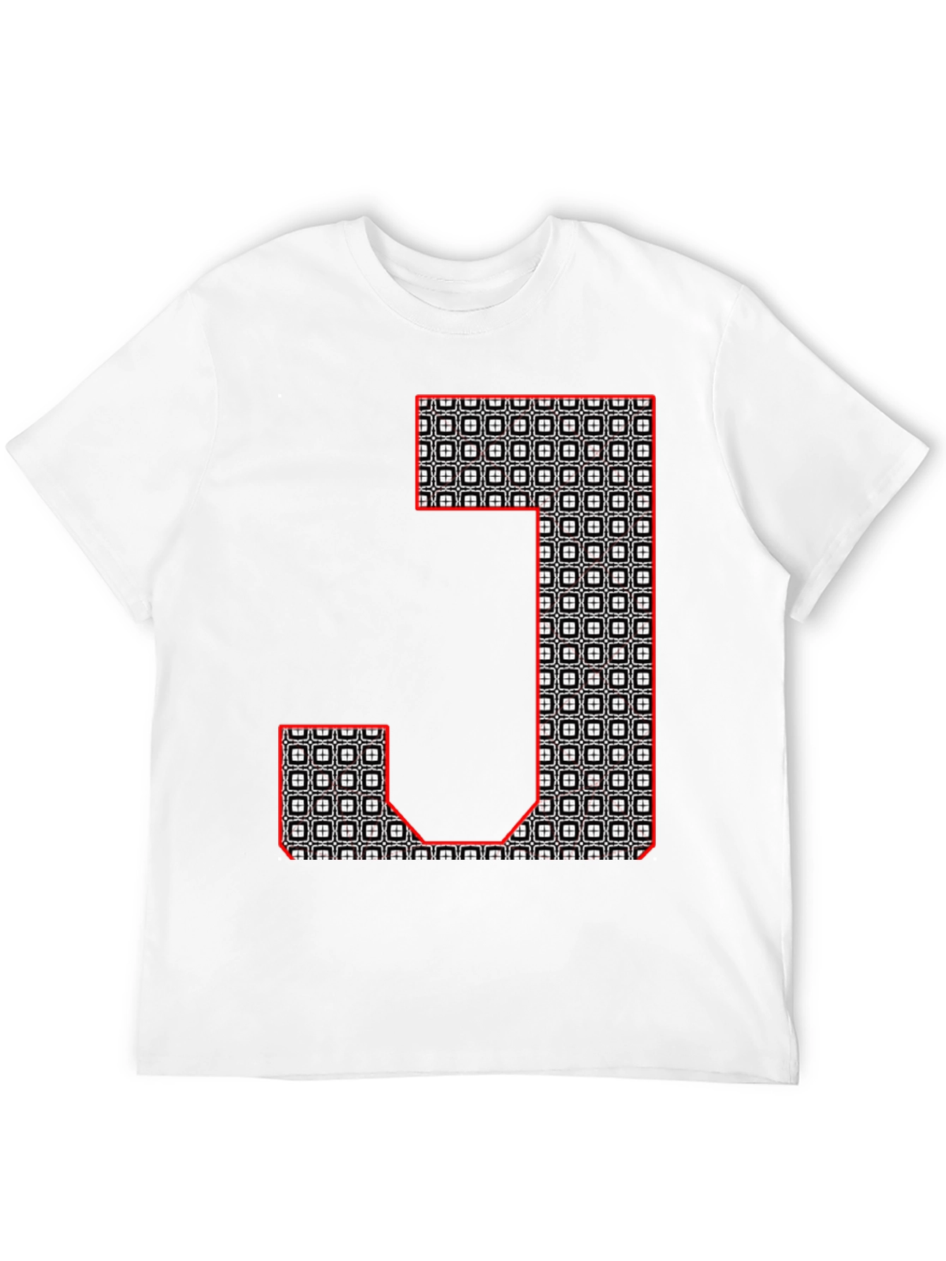 Geometric J Graphic Tee - Black Casual Shirt