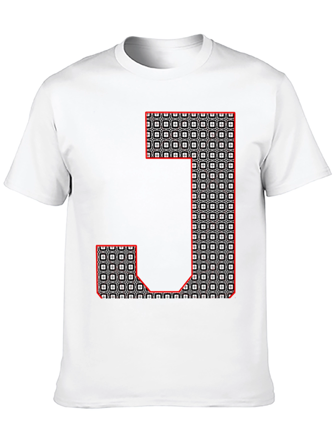 Geometric J Graphic Tee - Black Casual Shirt