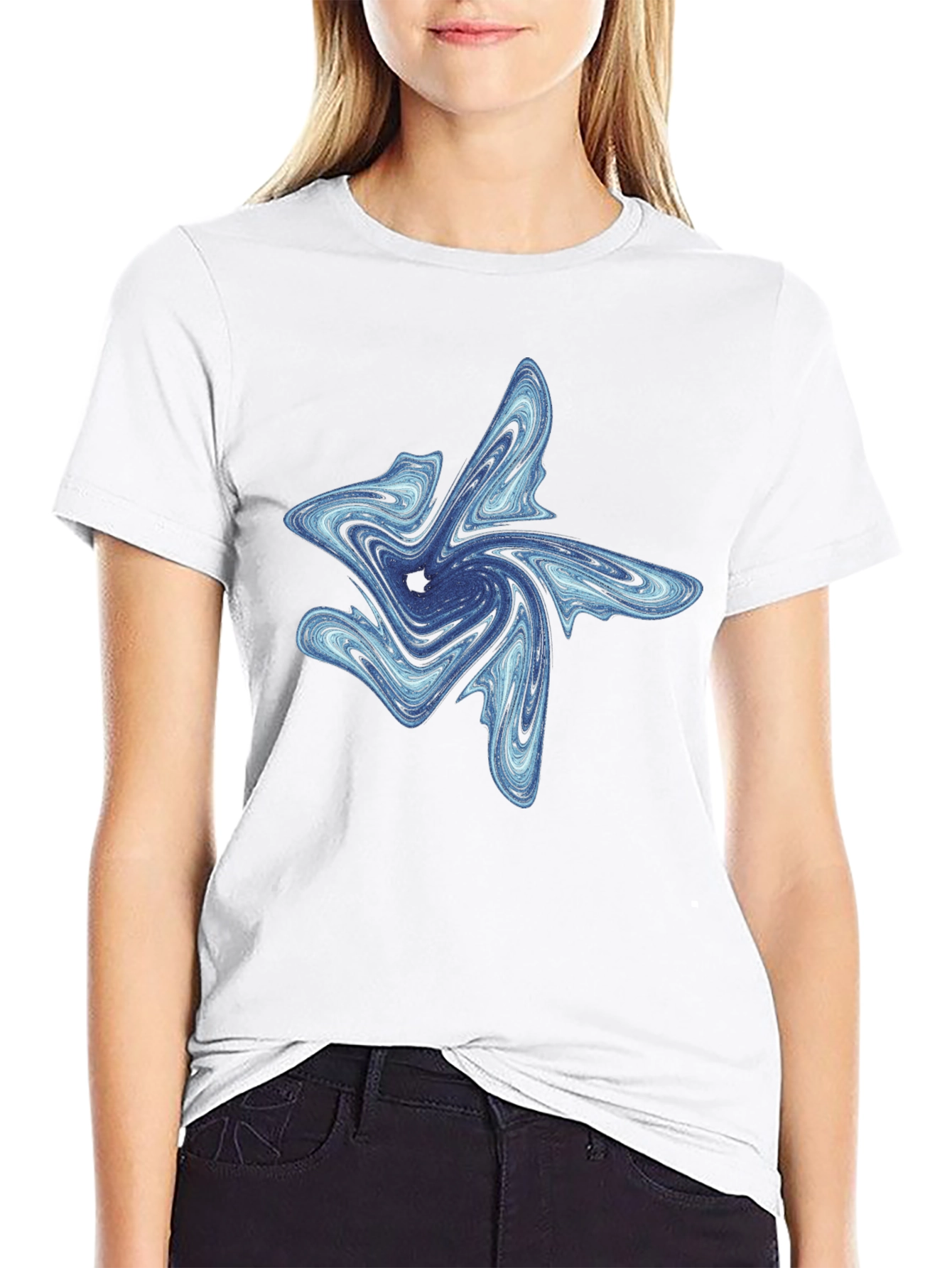 Abstract Swirl Graphic Tee - Modern Comfort