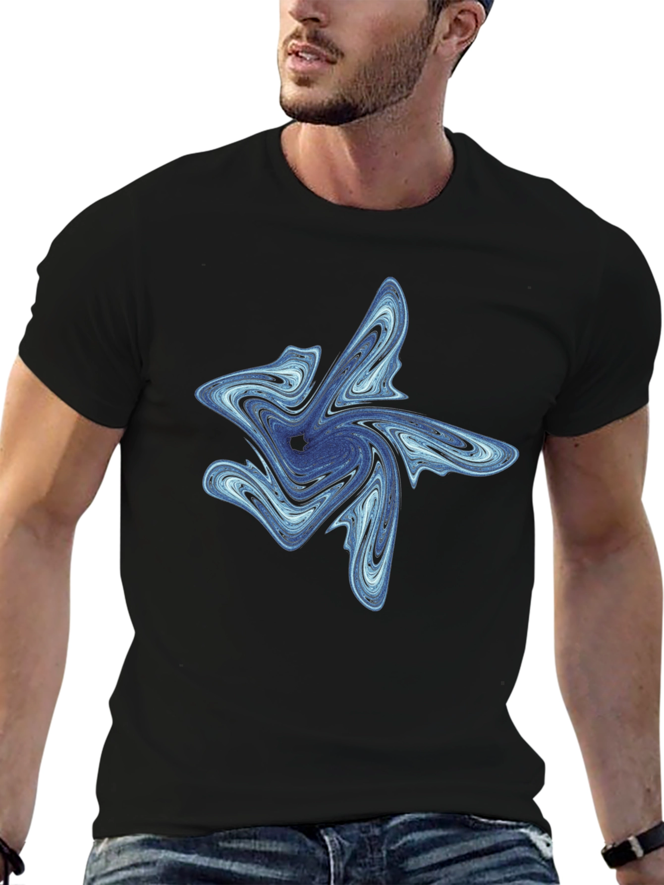 Abstract Swirl Graphic Tee - Modern Comfort