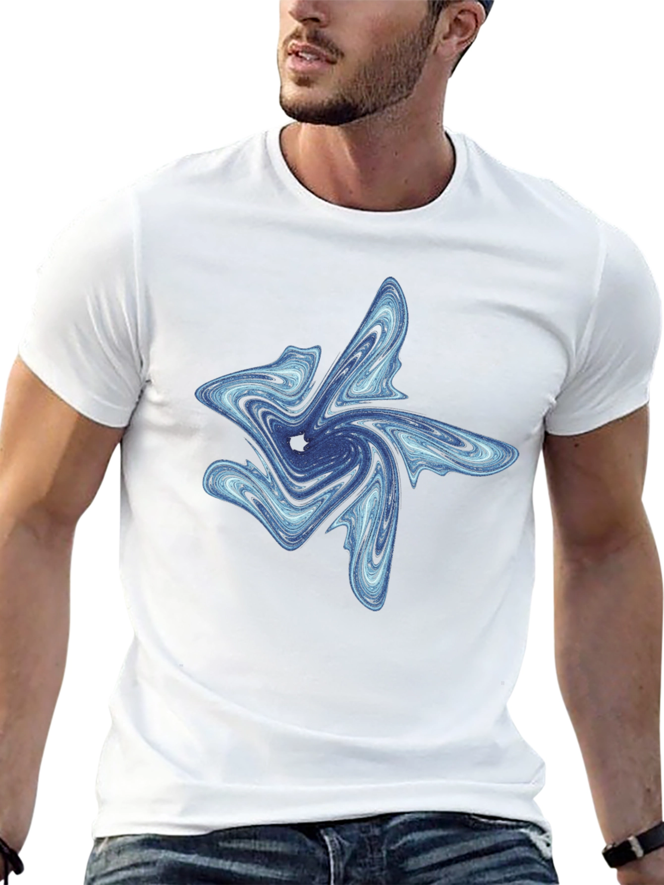 Abstract Swirl Graphic Tee - Modern Comfort