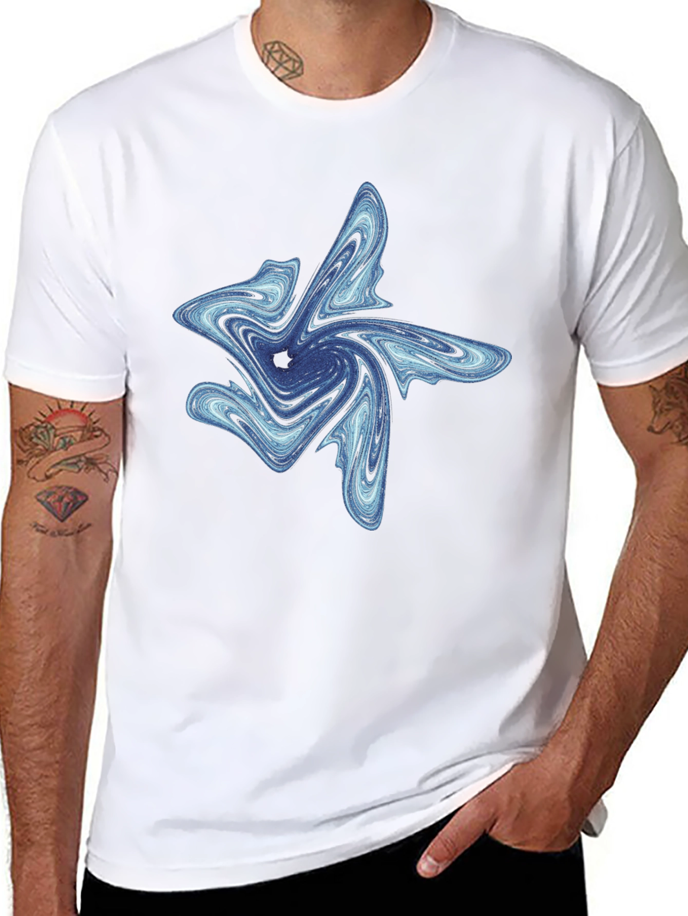 Abstract Swirl Graphic Tee - Modern Comfort