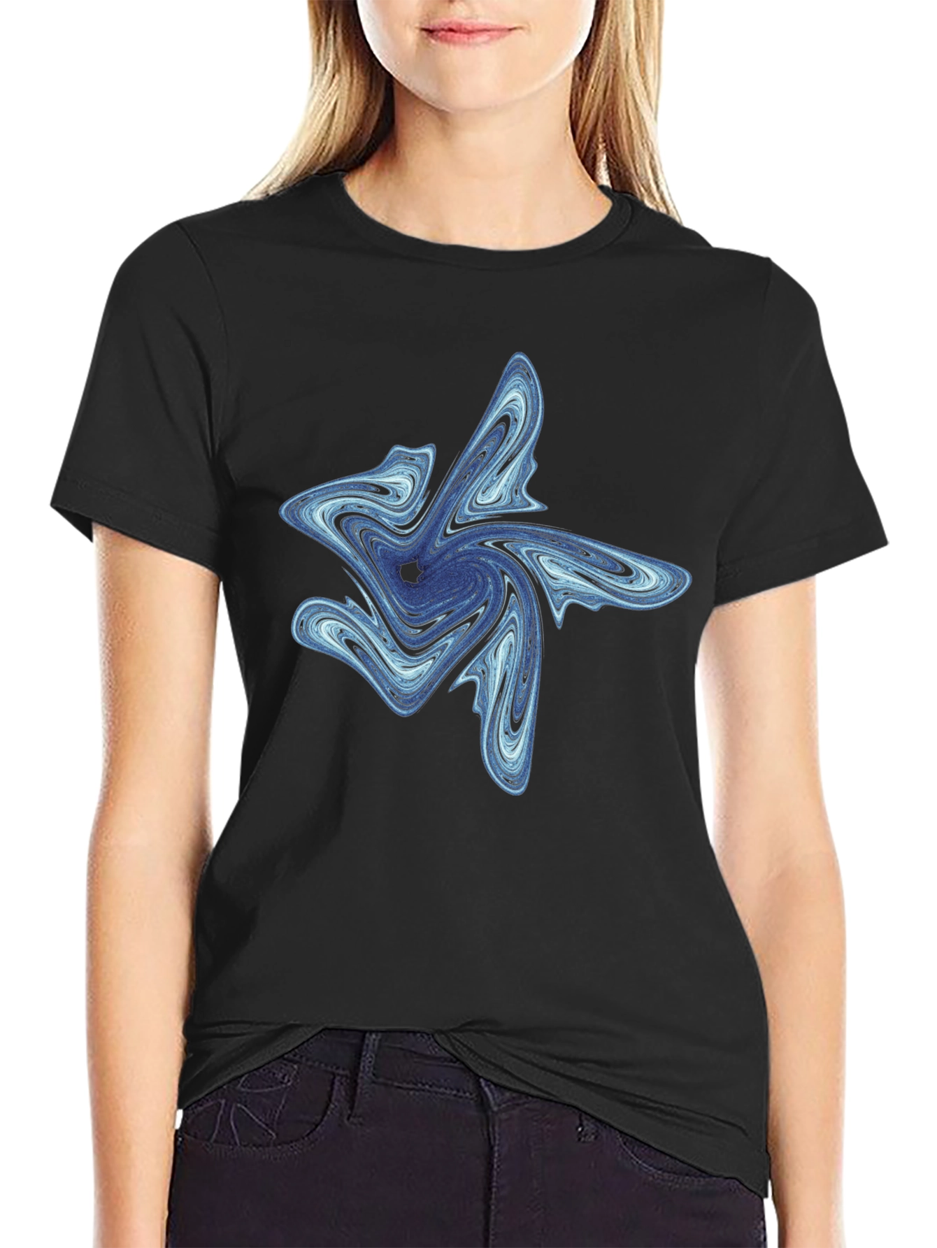Abstract Swirl Graphic Tee - Modern Comfort