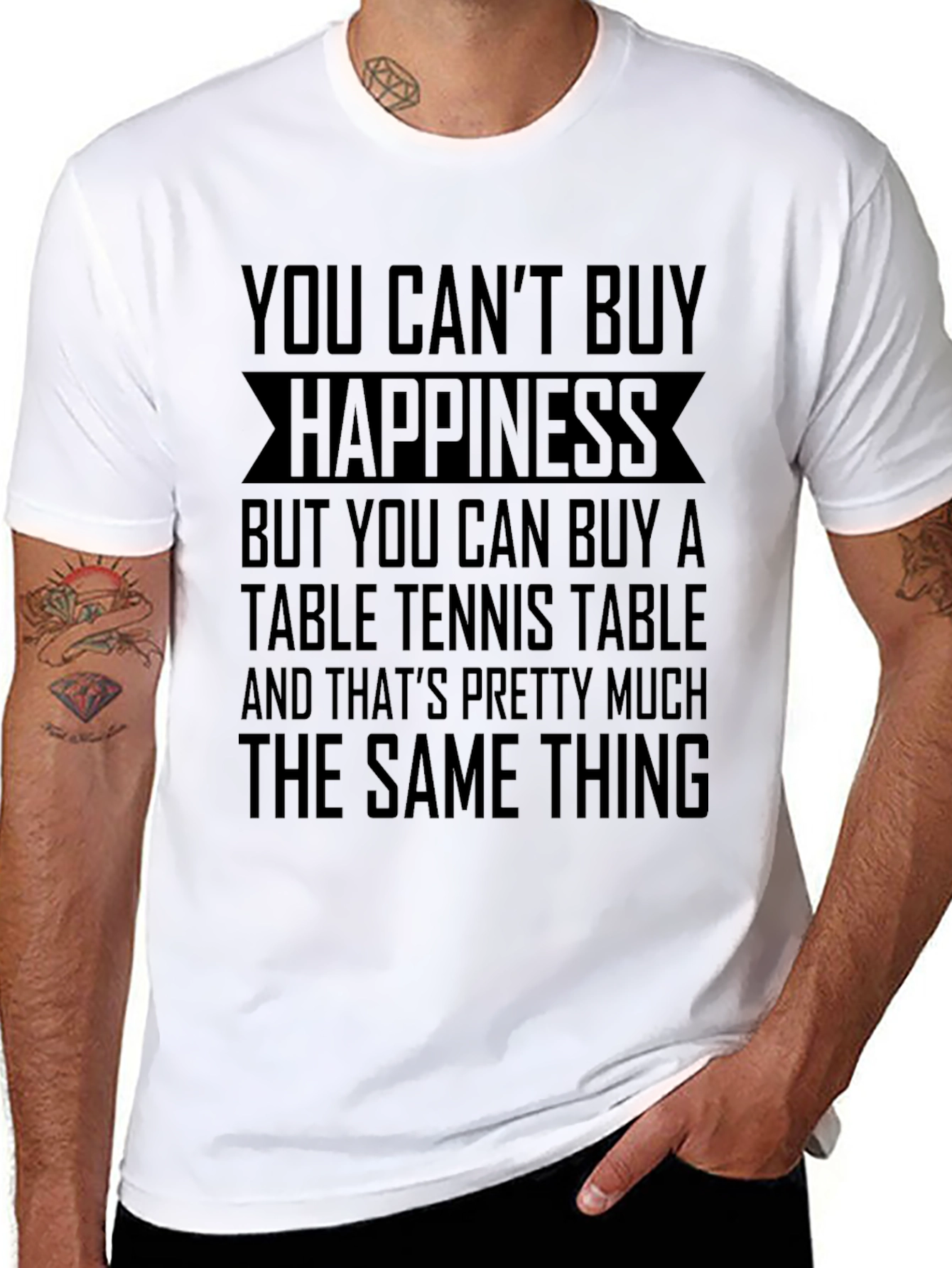 Funny Table Tennis T-Shirt - Buy Happiness
