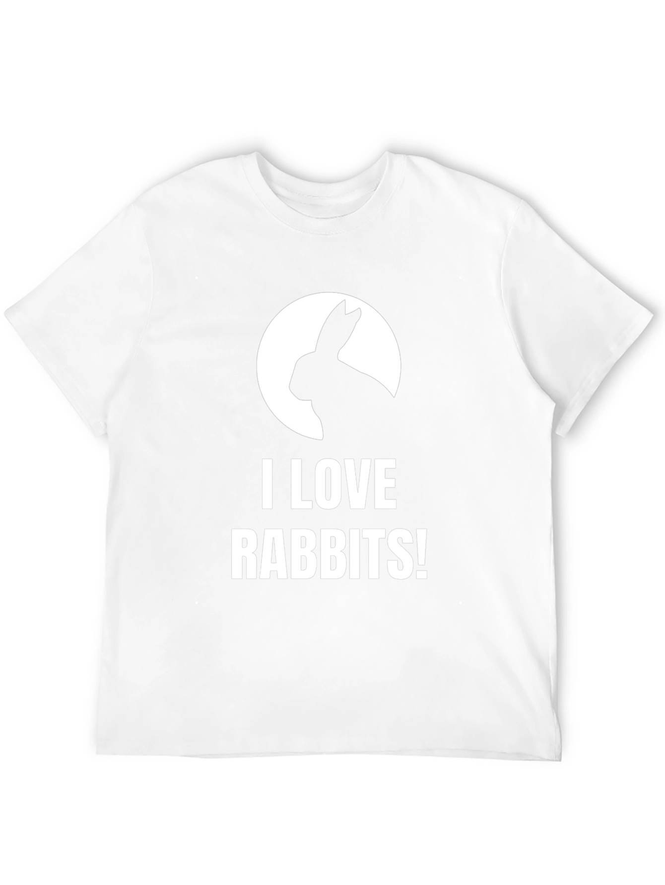 I Love Rabbits Black Graphic T-Shirt