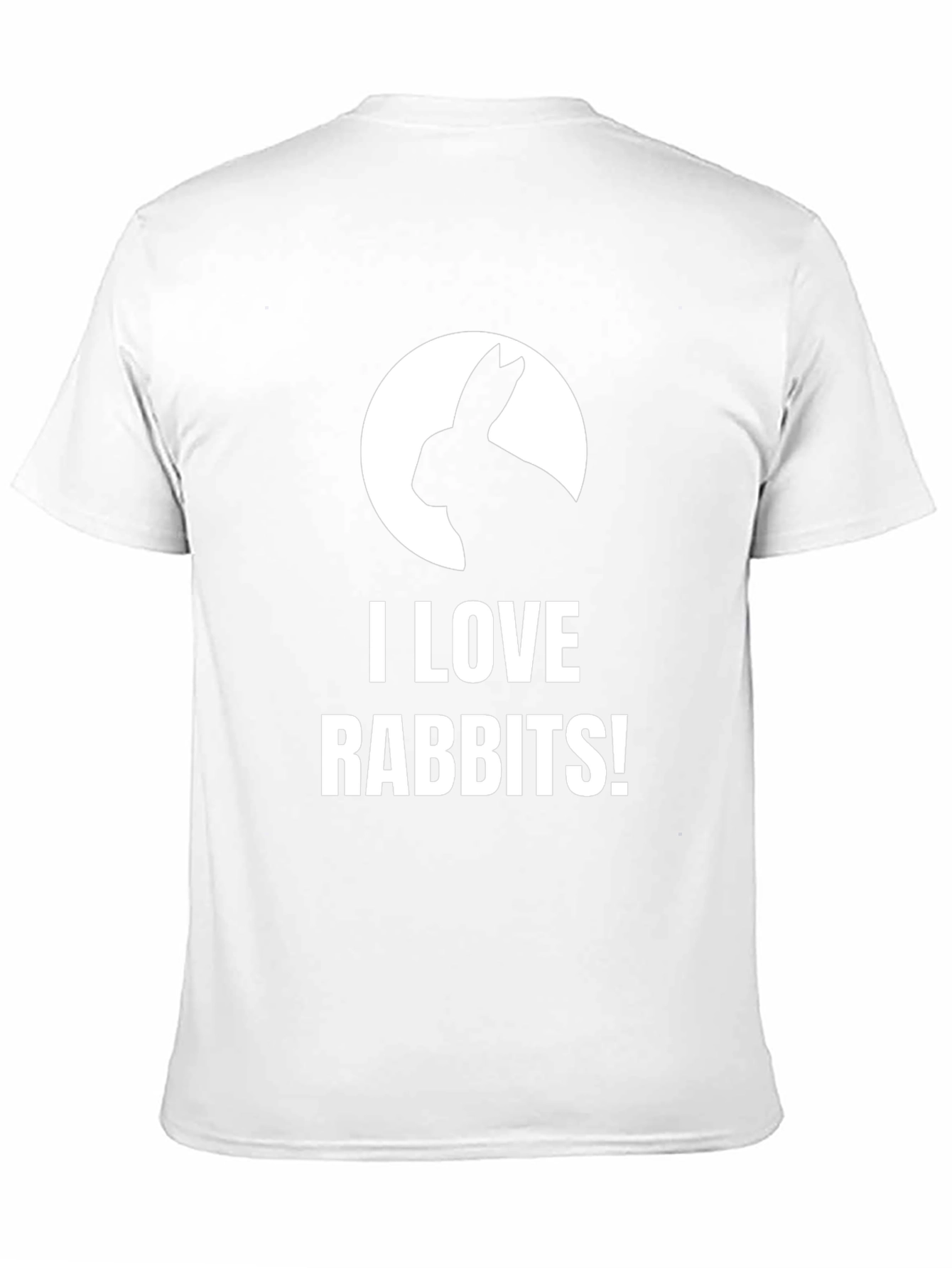 I Love Rabbits Black Graphic T-Shirt