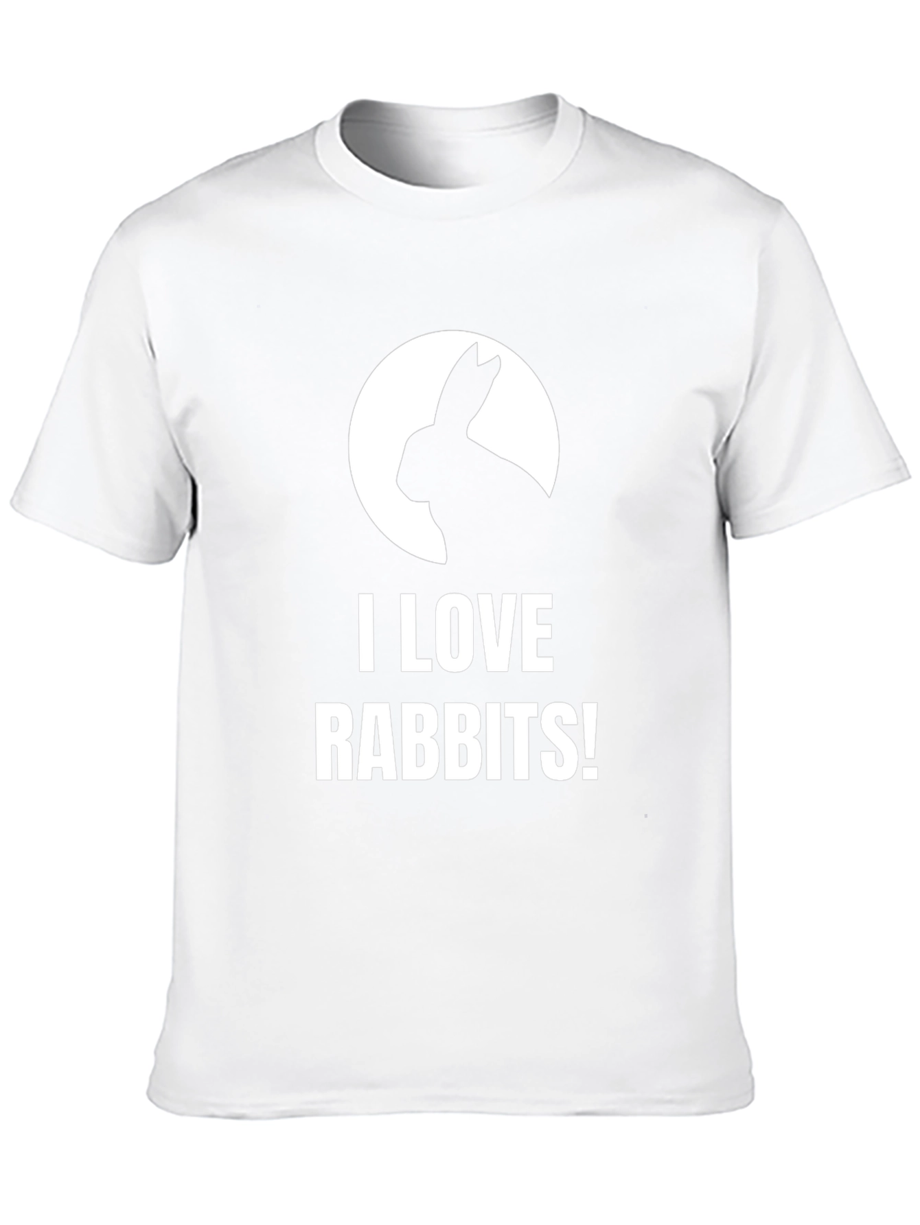 I Love Rabbits Black Graphic T-Shirt