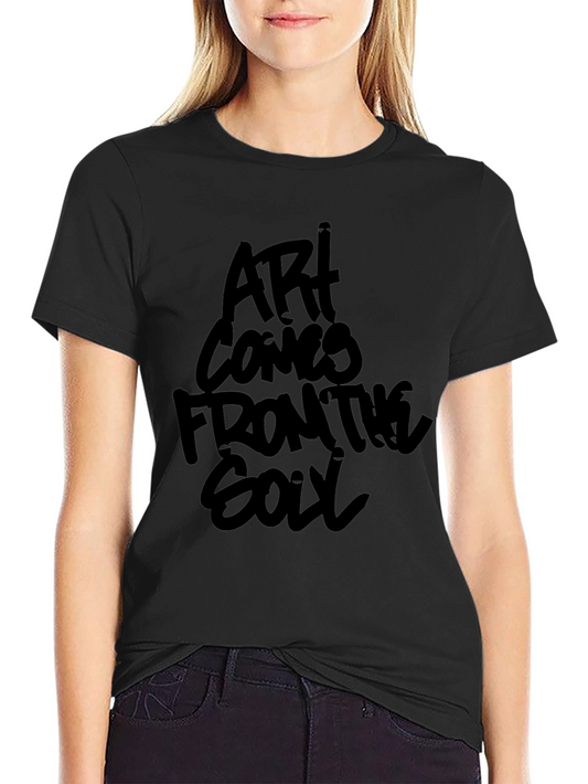 Art Comes From The Soul Black Graphic Tee