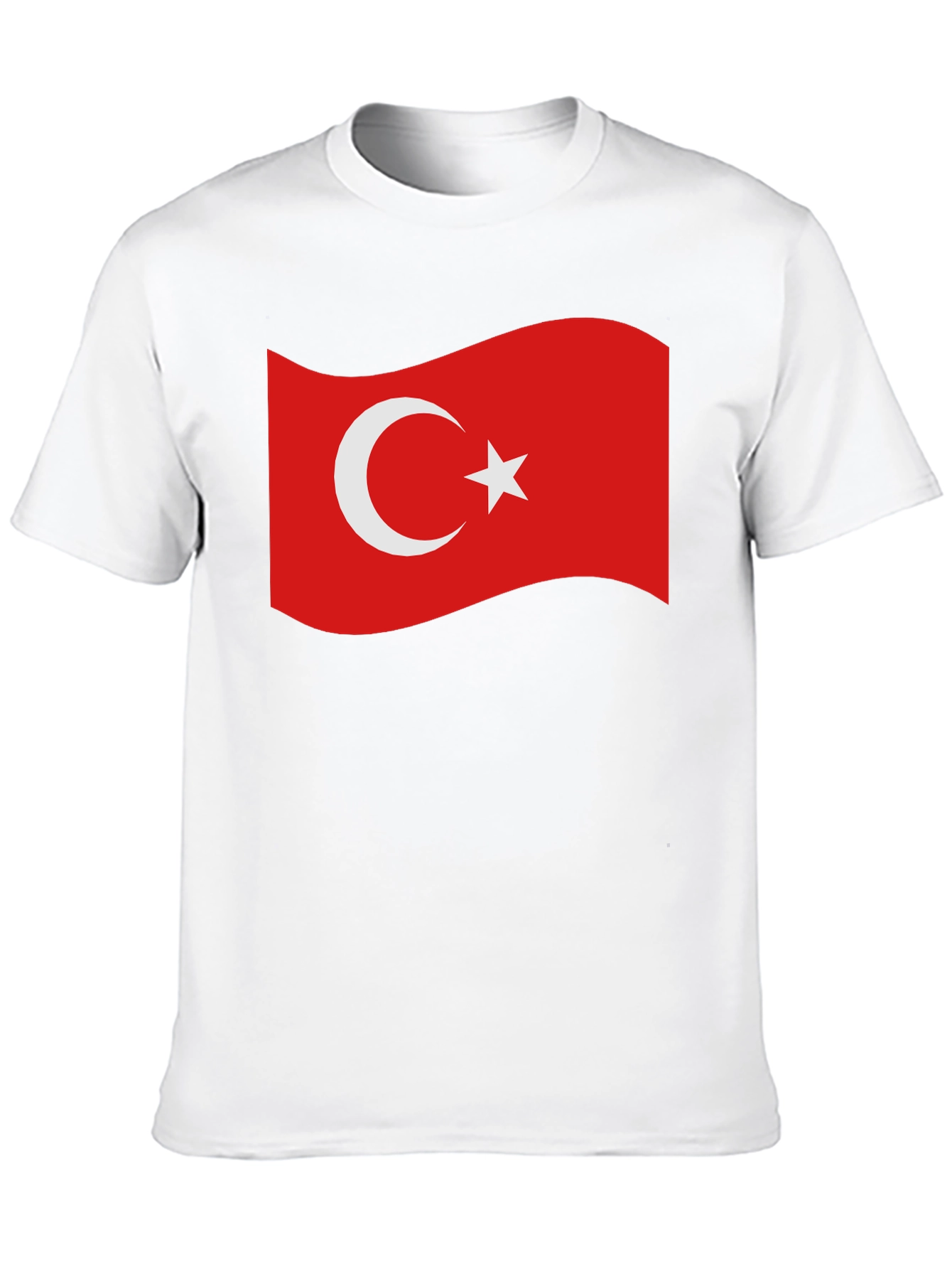 Turkey Flag Graphic T-Shirt - Black Crew Neck Tee