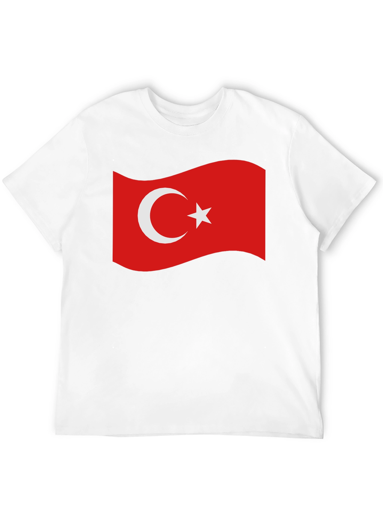 Turkey Flag Graphic T-Shirt - Black Crew Neck Tee