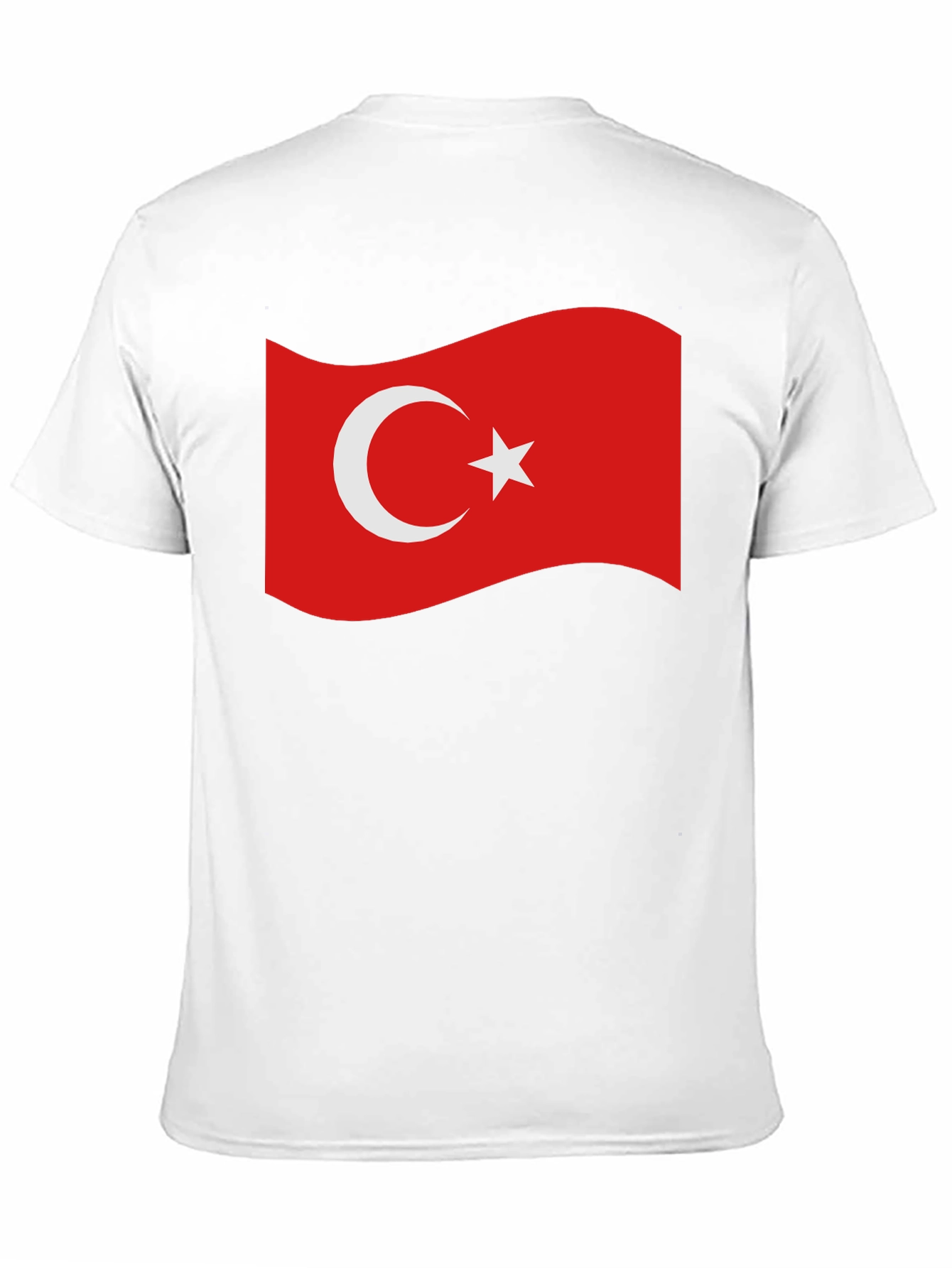 Turkey Flag Graphic T-Shirt - Black Crew Neck Tee