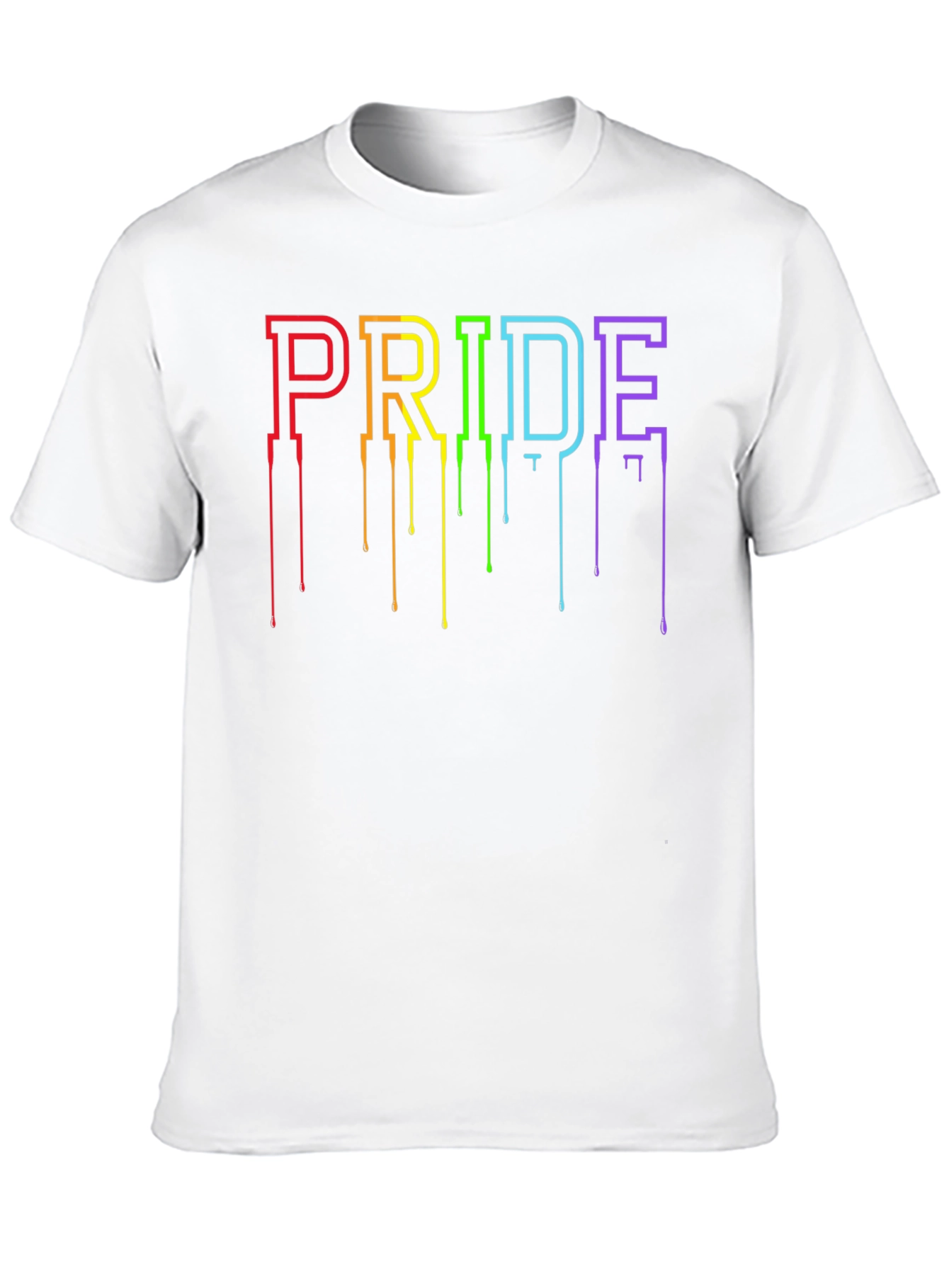 Pride Rainbow Drip Graphic Black T-Shirt