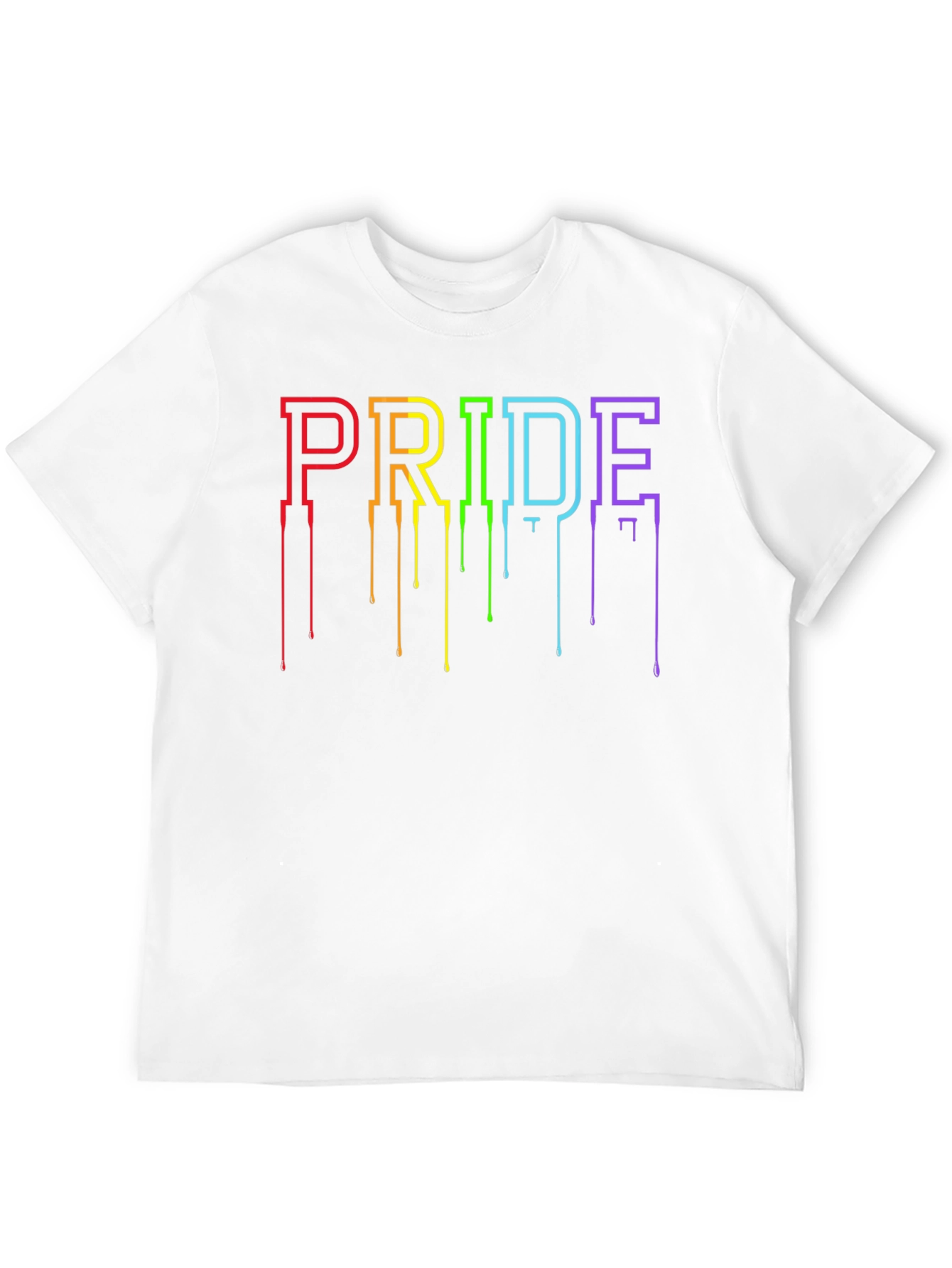 Pride Rainbow Drip Graphic Black T-Shirt