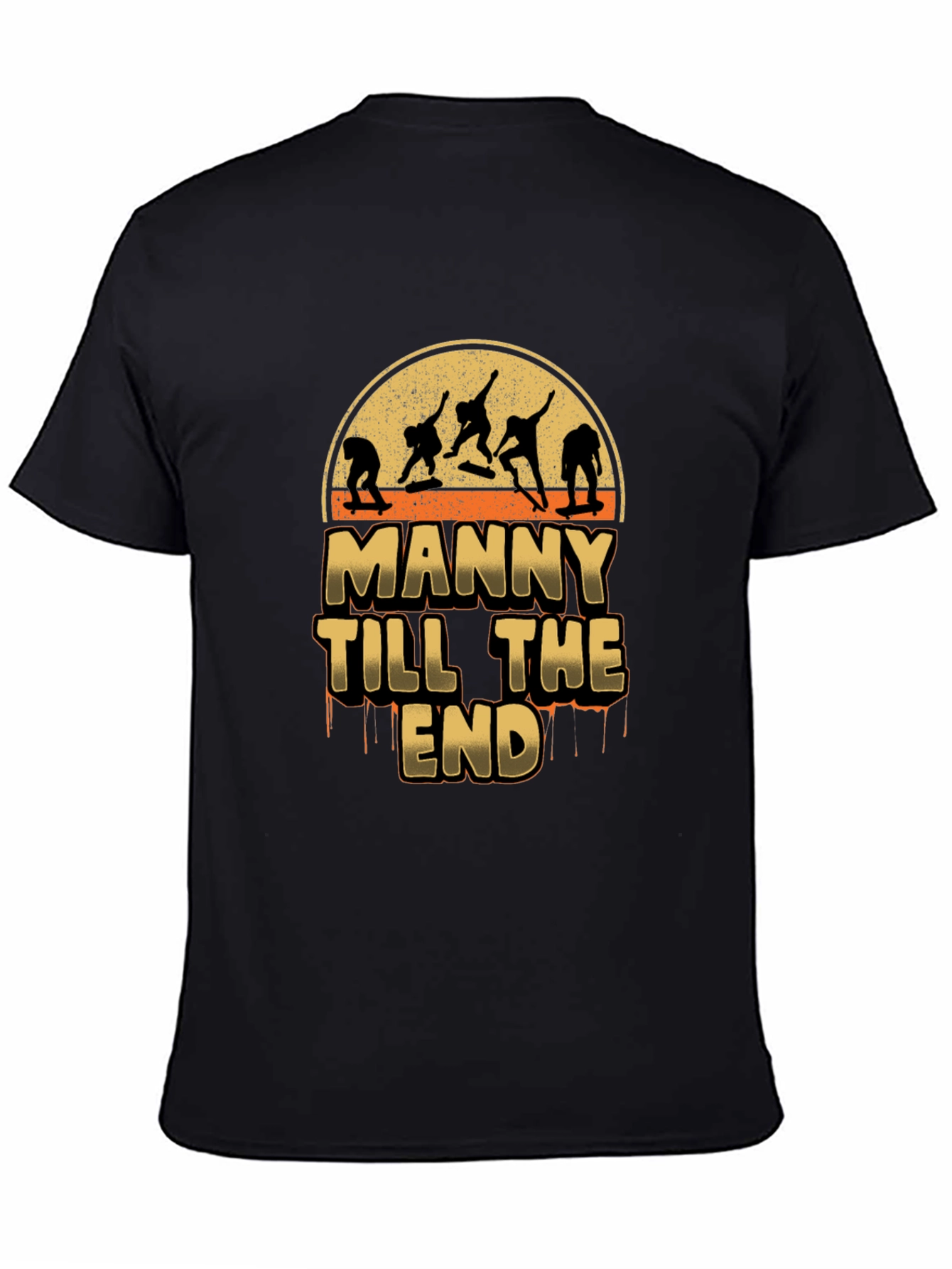 Manny Till the End Skateboarder Graphic T-Shirt