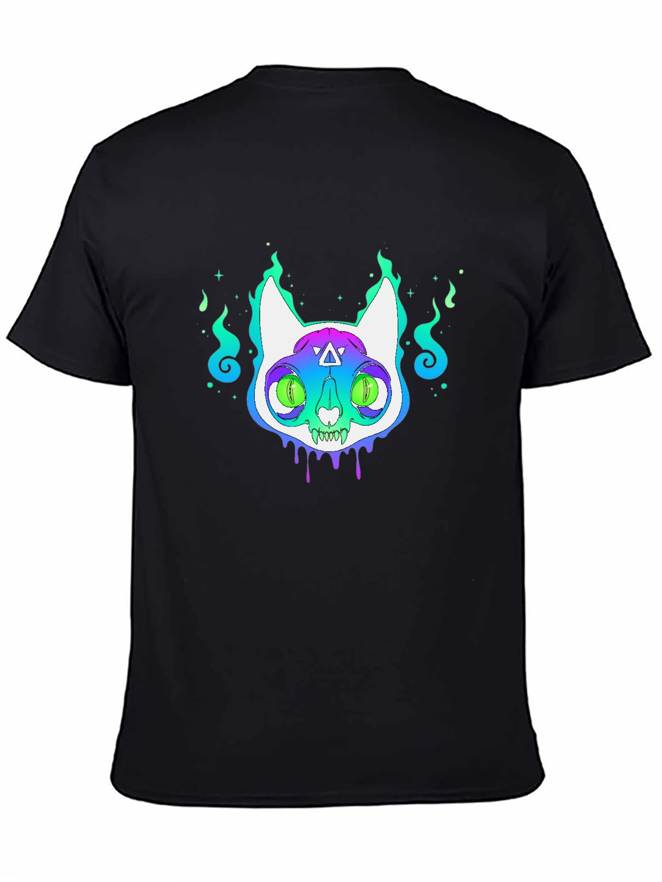 Mystic Cat Graphic Tee - Unisex Black T-Shirt