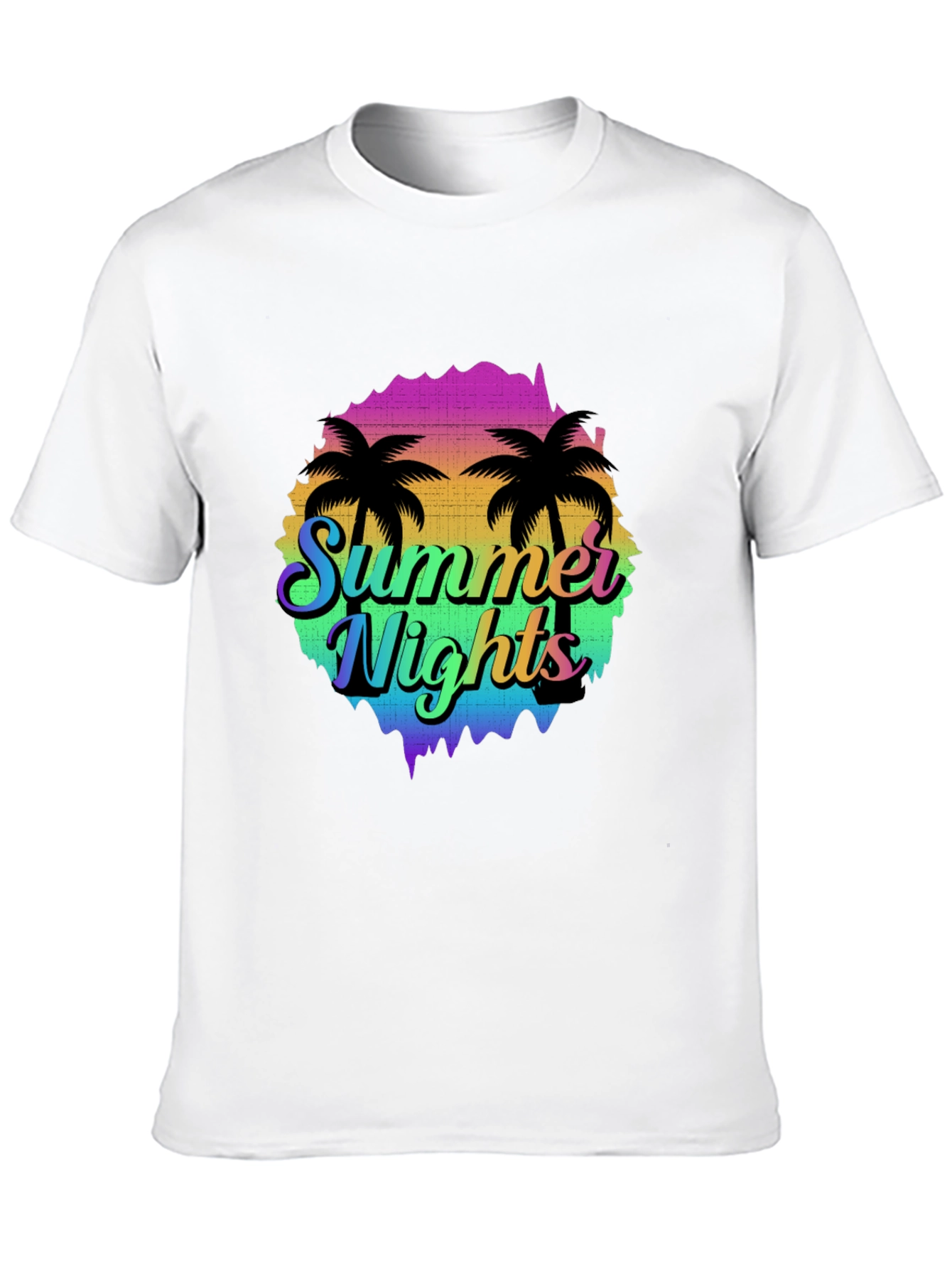 Summer Nights Palm Tree Graphic T-Shirt
