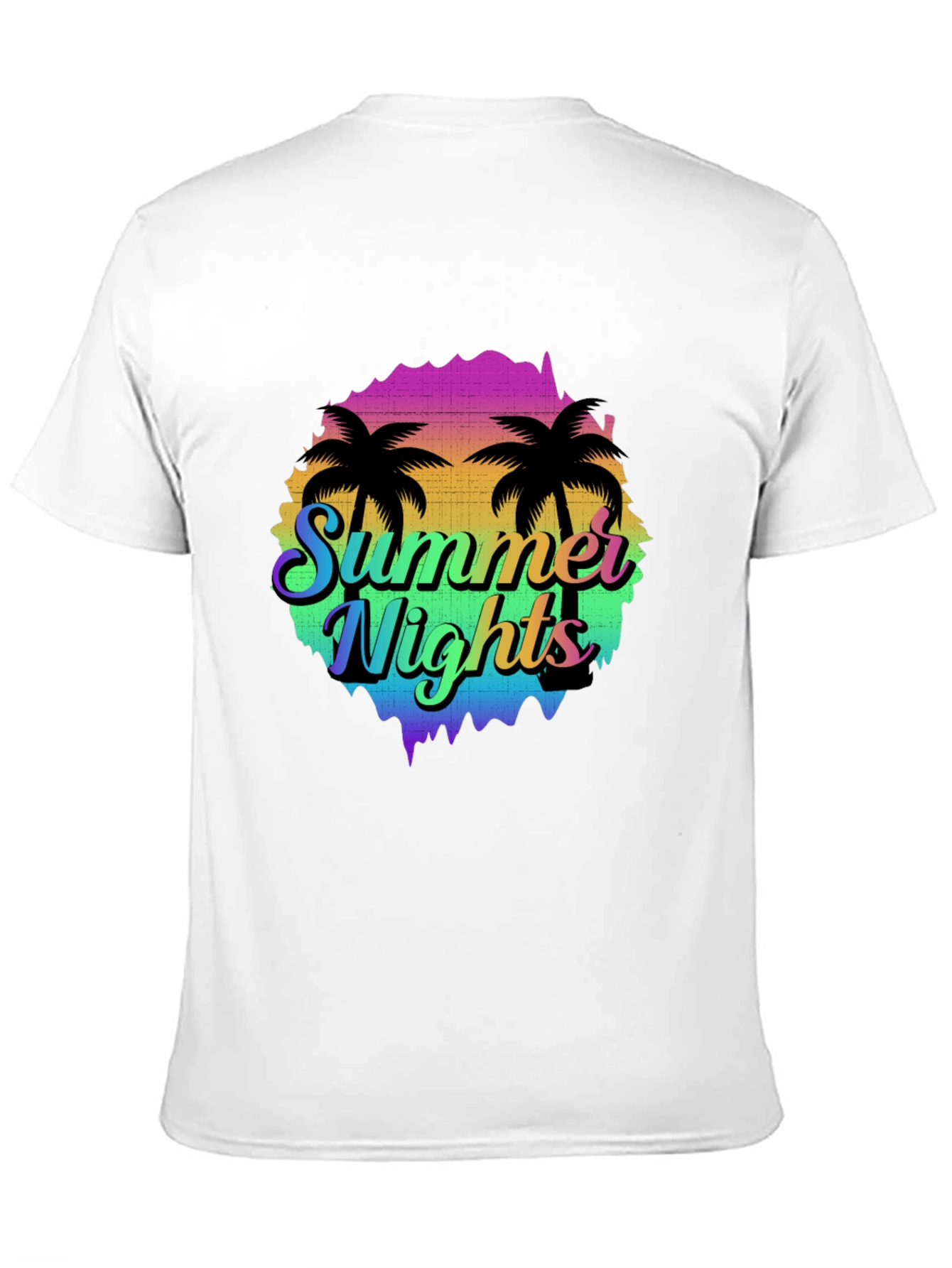 Summer Nights Palm Tree Graphic T-Shirt
