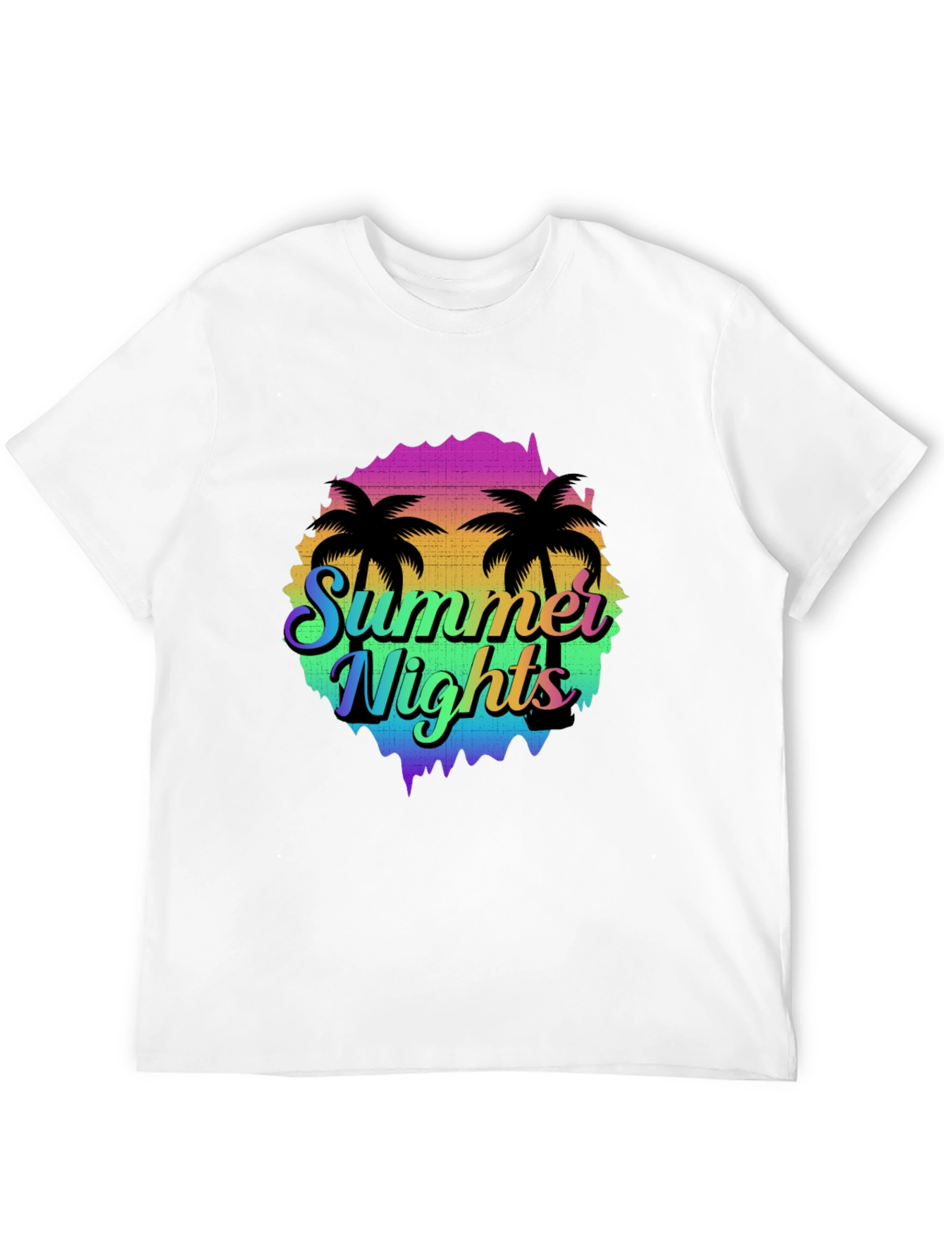 Summer Nights Palm Tree Graphic T-Shirt