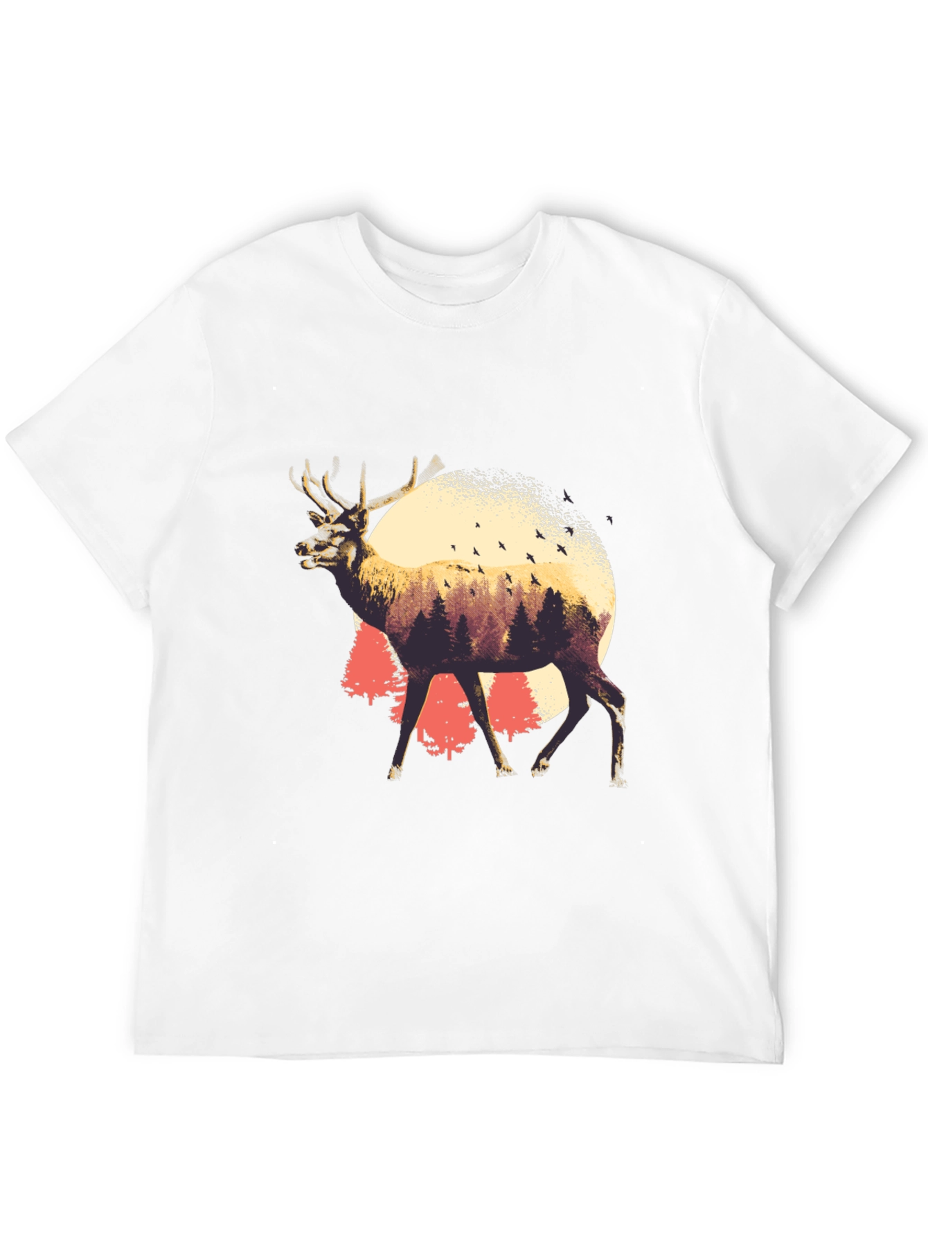 Nature Deer Graphic T-Shirt