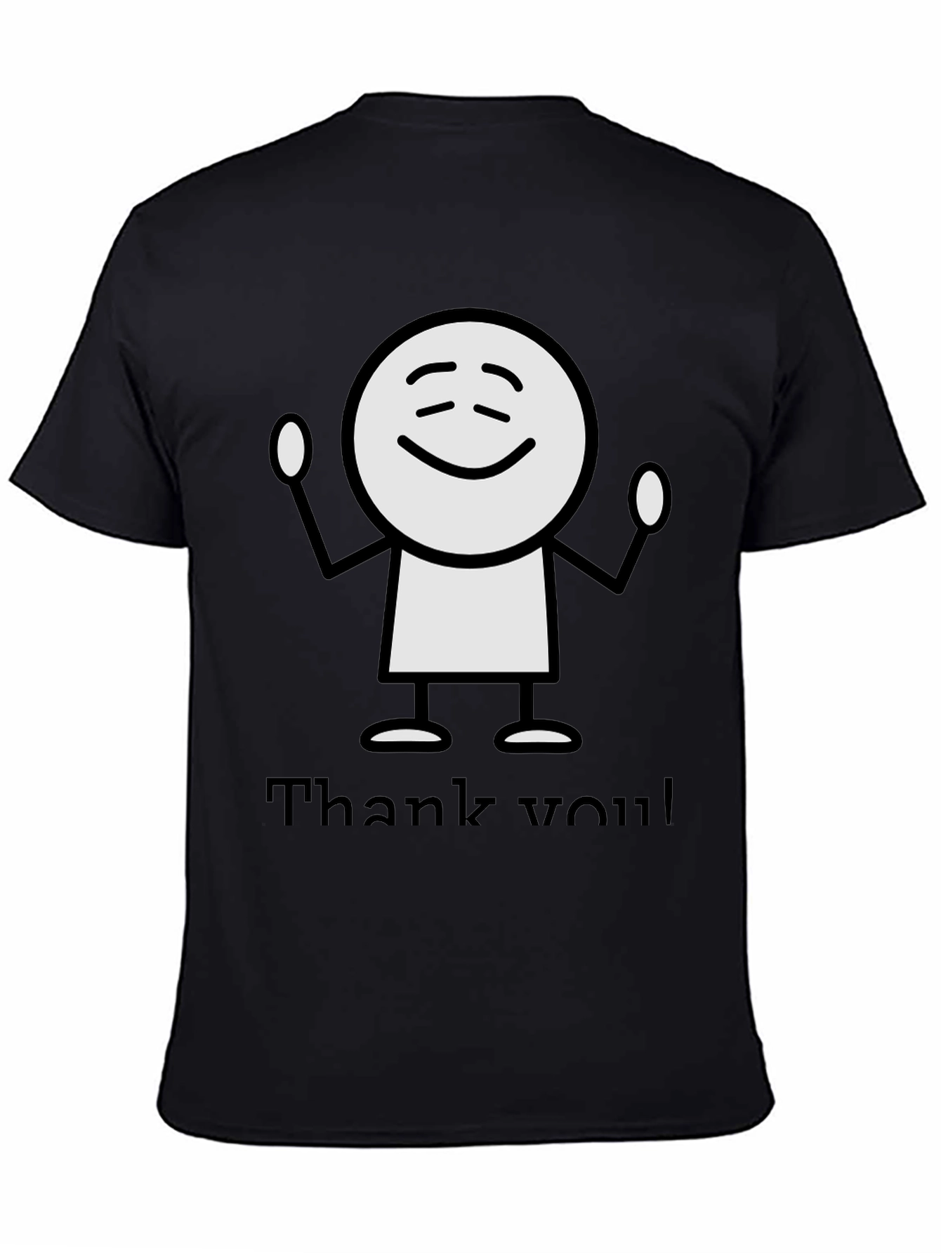 Funny Thank You Stick Figure Graphic Tee