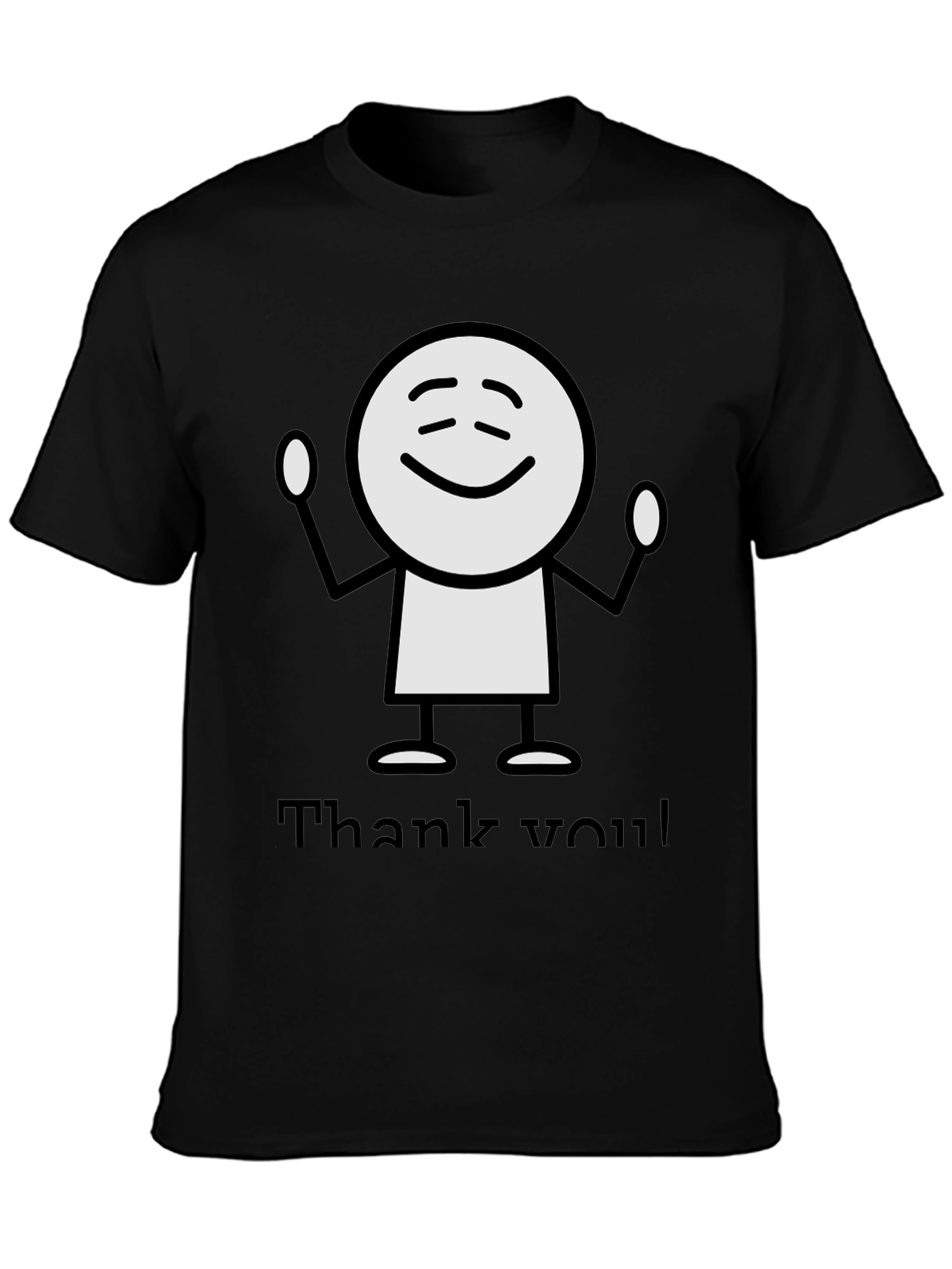 Funny Thank You Stick Figure Graphic Tee