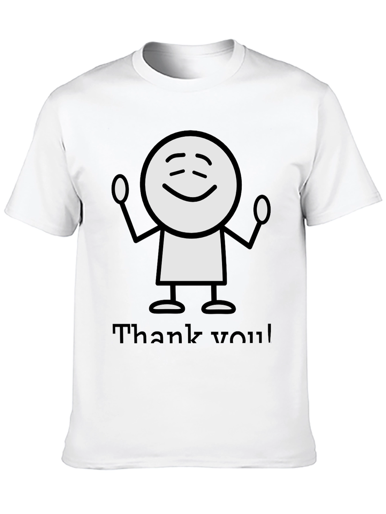 Funny Thank You Stick Figure Graphic Tee