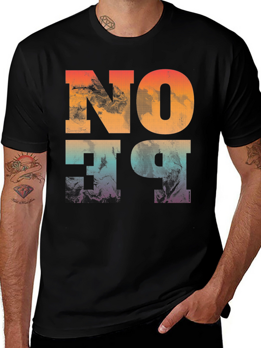 Abstract No One Graphic Print Black T-Shirt