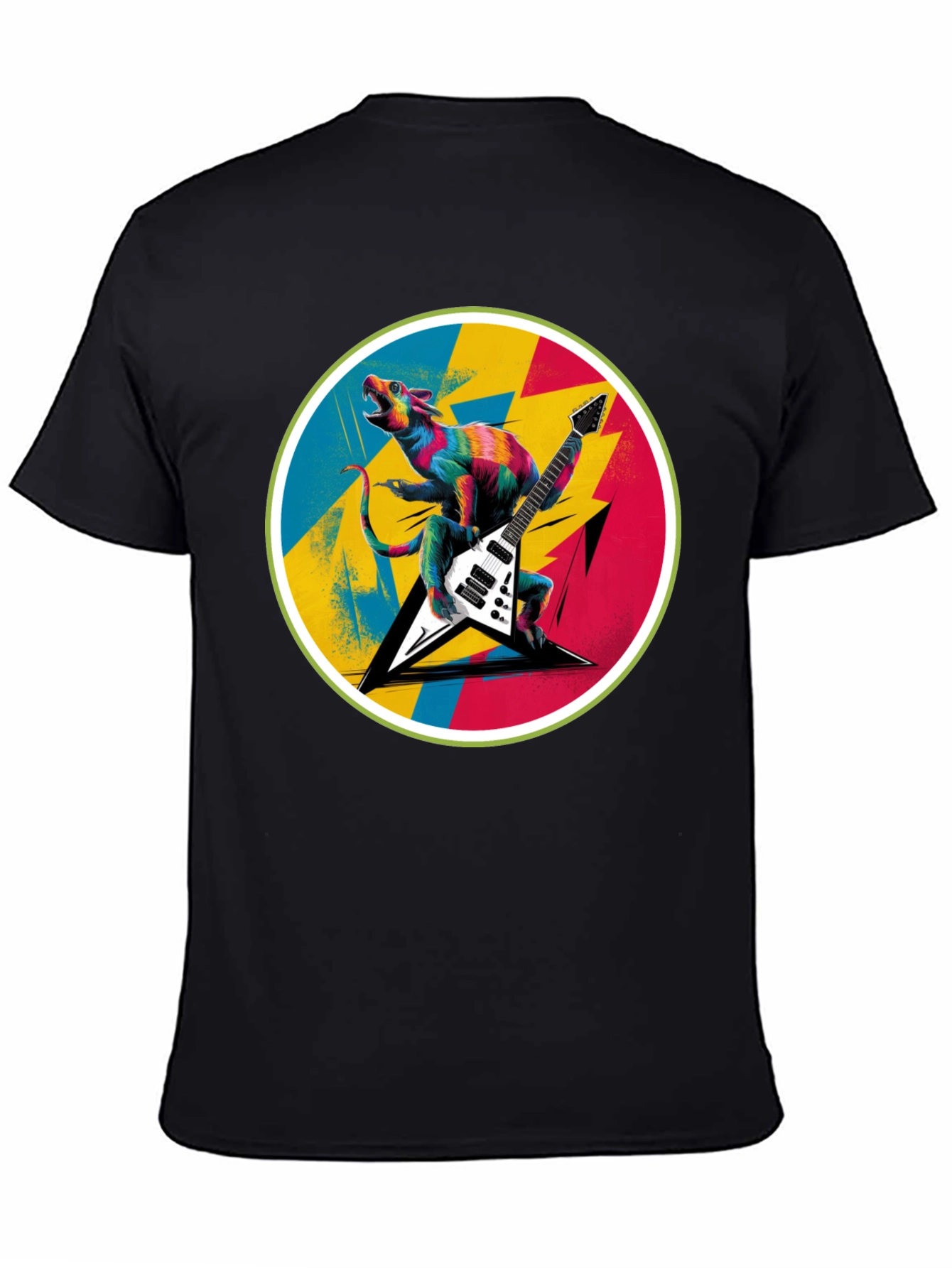 Rock Lizard Graphic Tee - Black Crew Neck