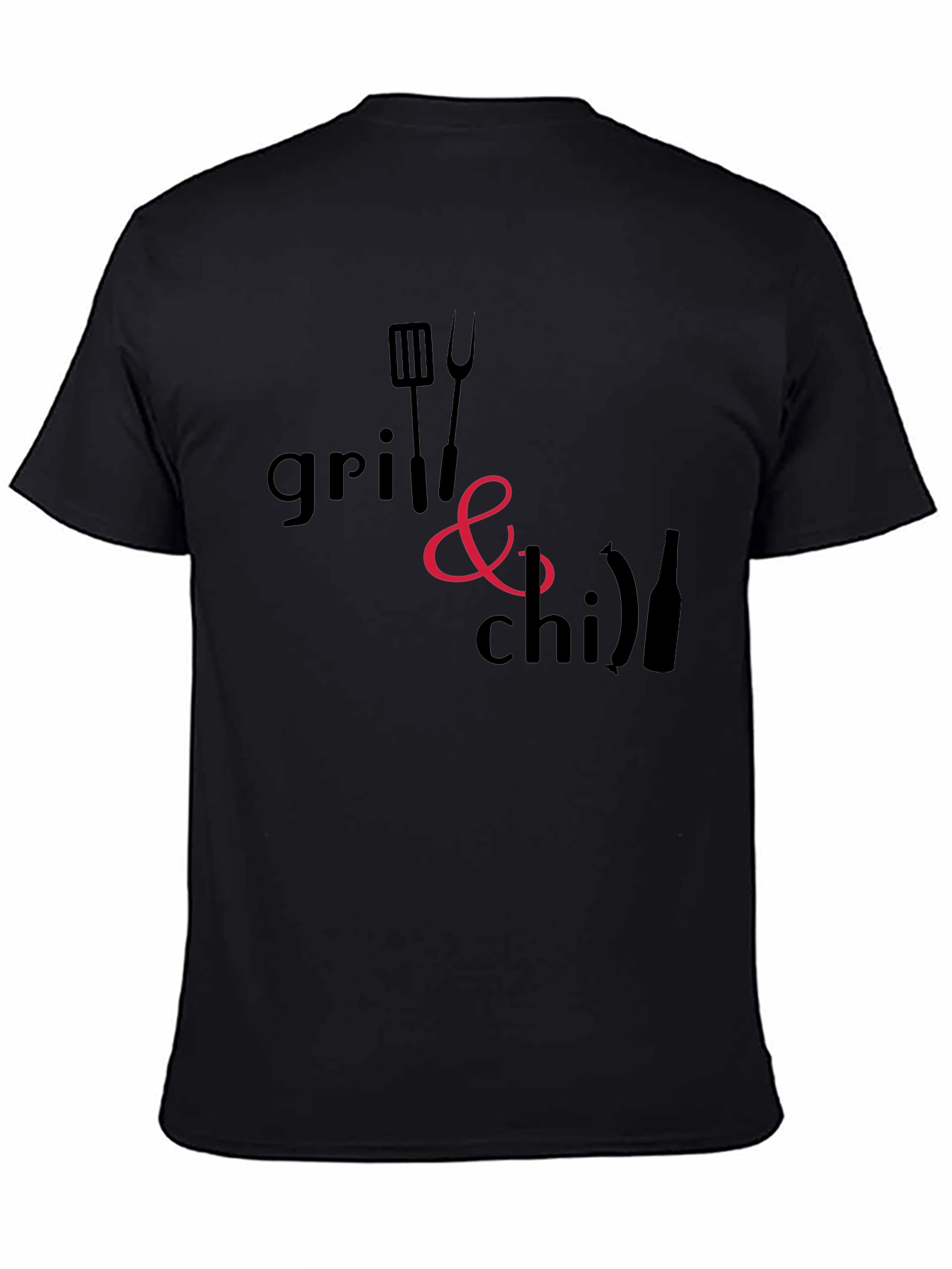Grill & Chill Black T-Shirt - BBQ Ready