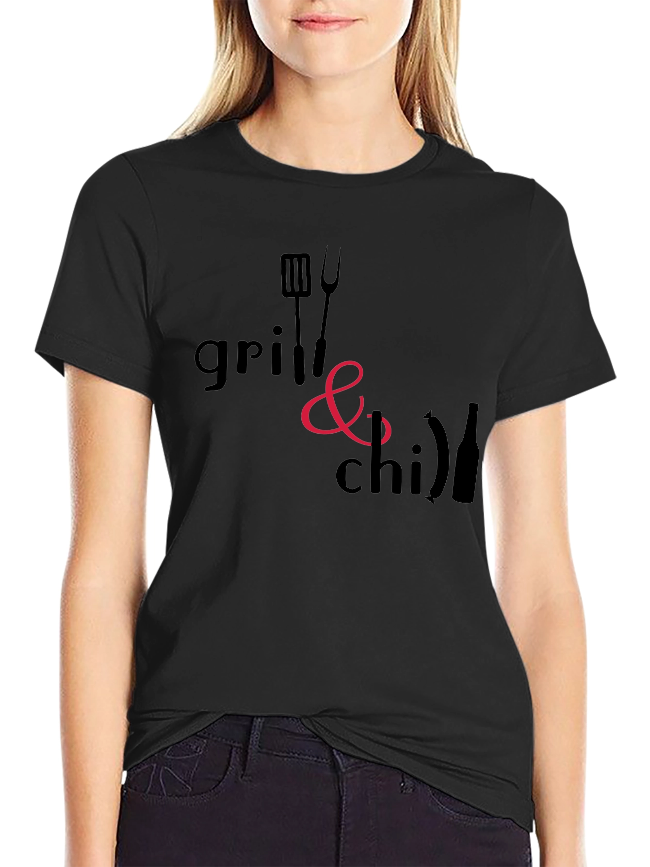 Grill & Chill Black T-Shirt - BBQ Ready
