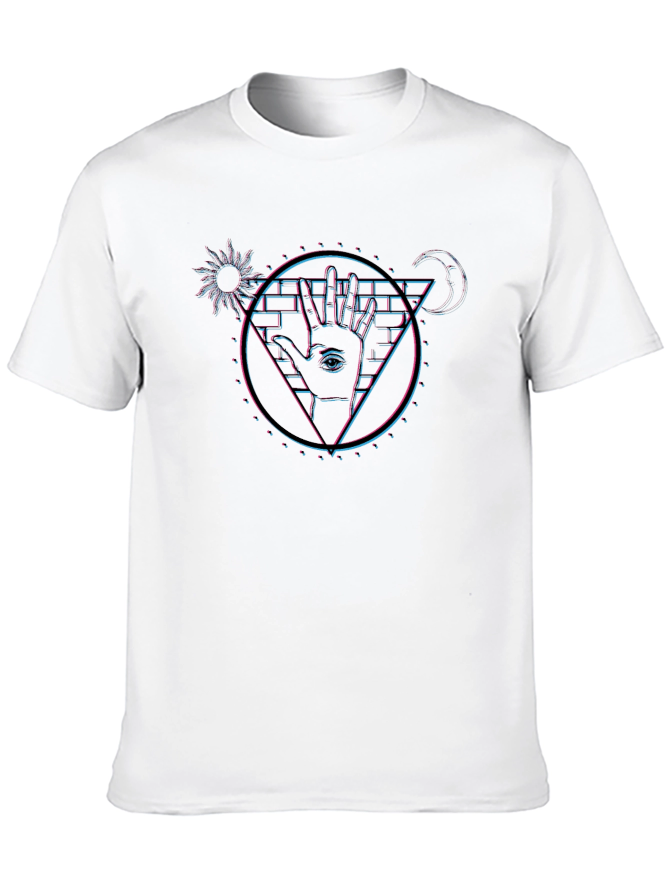 Mystic Hand Graphic Tee - Black Cotton Blend