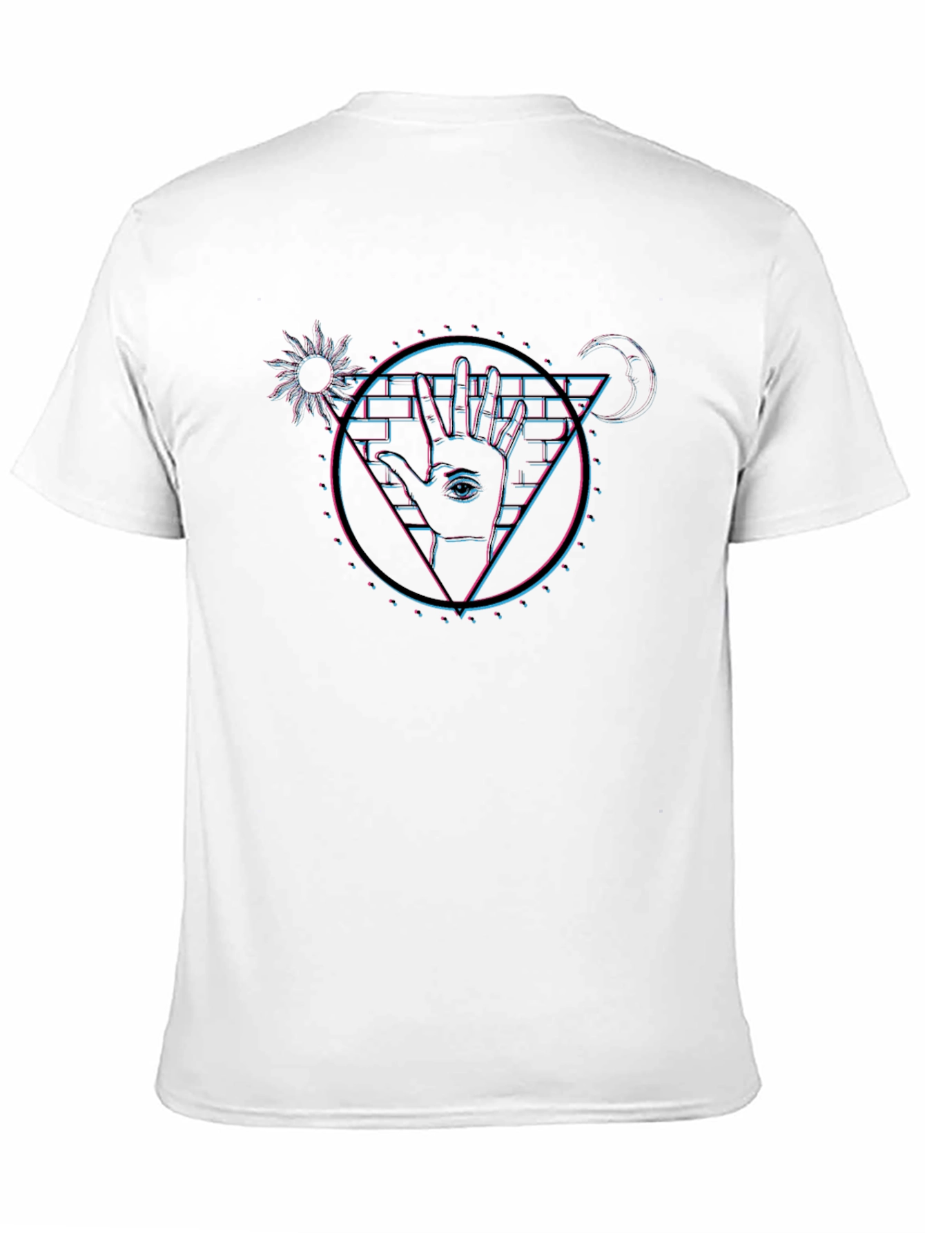 Mystic Hand Graphic Tee - Black Cotton Blend