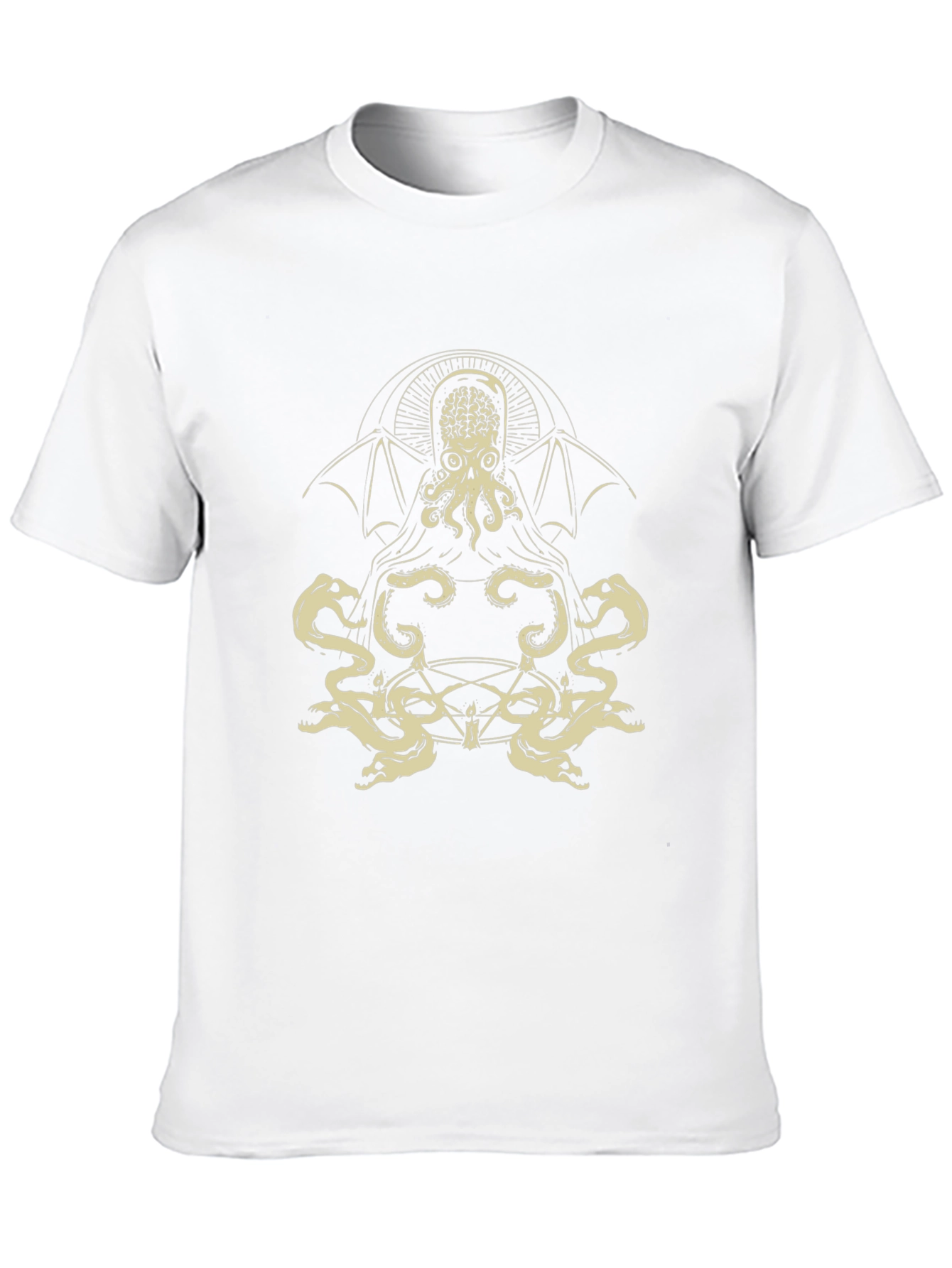 Cthulhu Graphic Tee - Black Cotton Blend