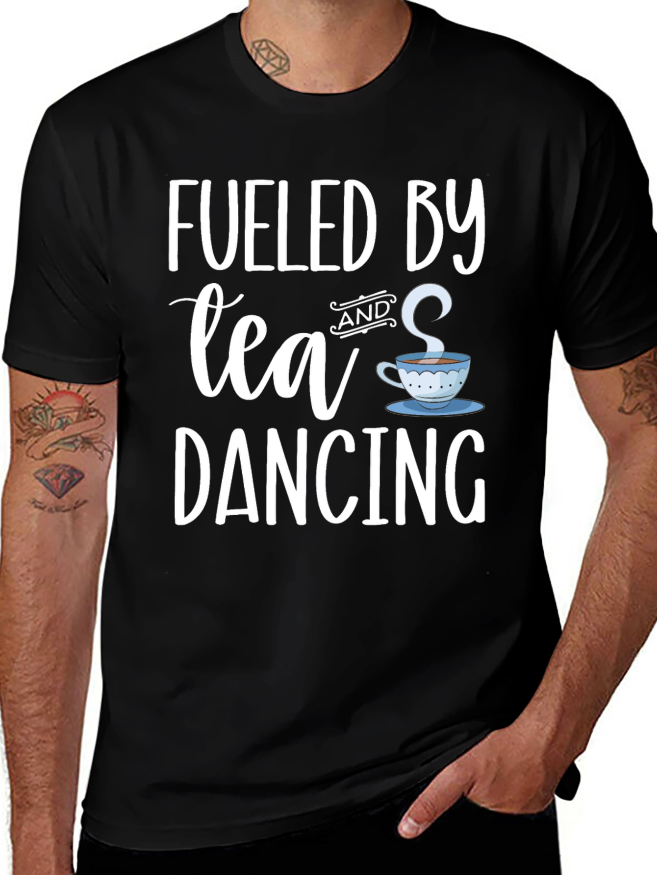 Fueled by Tea and Dancing Black T-Shirt