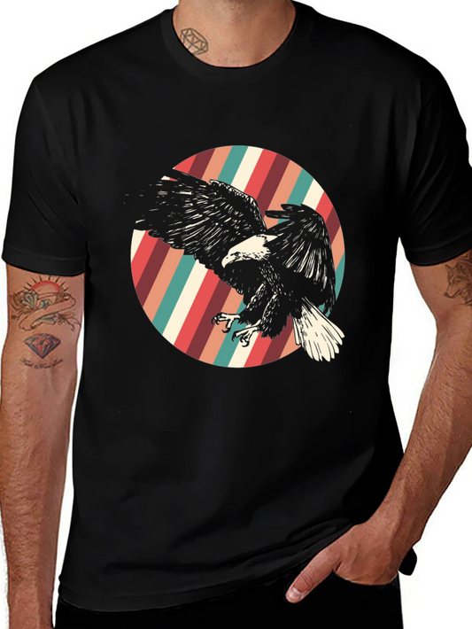 Retro Eagle Graphic Tee - Vintage Style Comfort