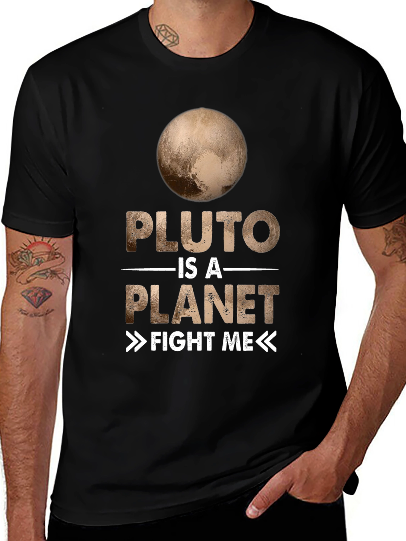 Pluto Is A Planet Mens T-Shirt