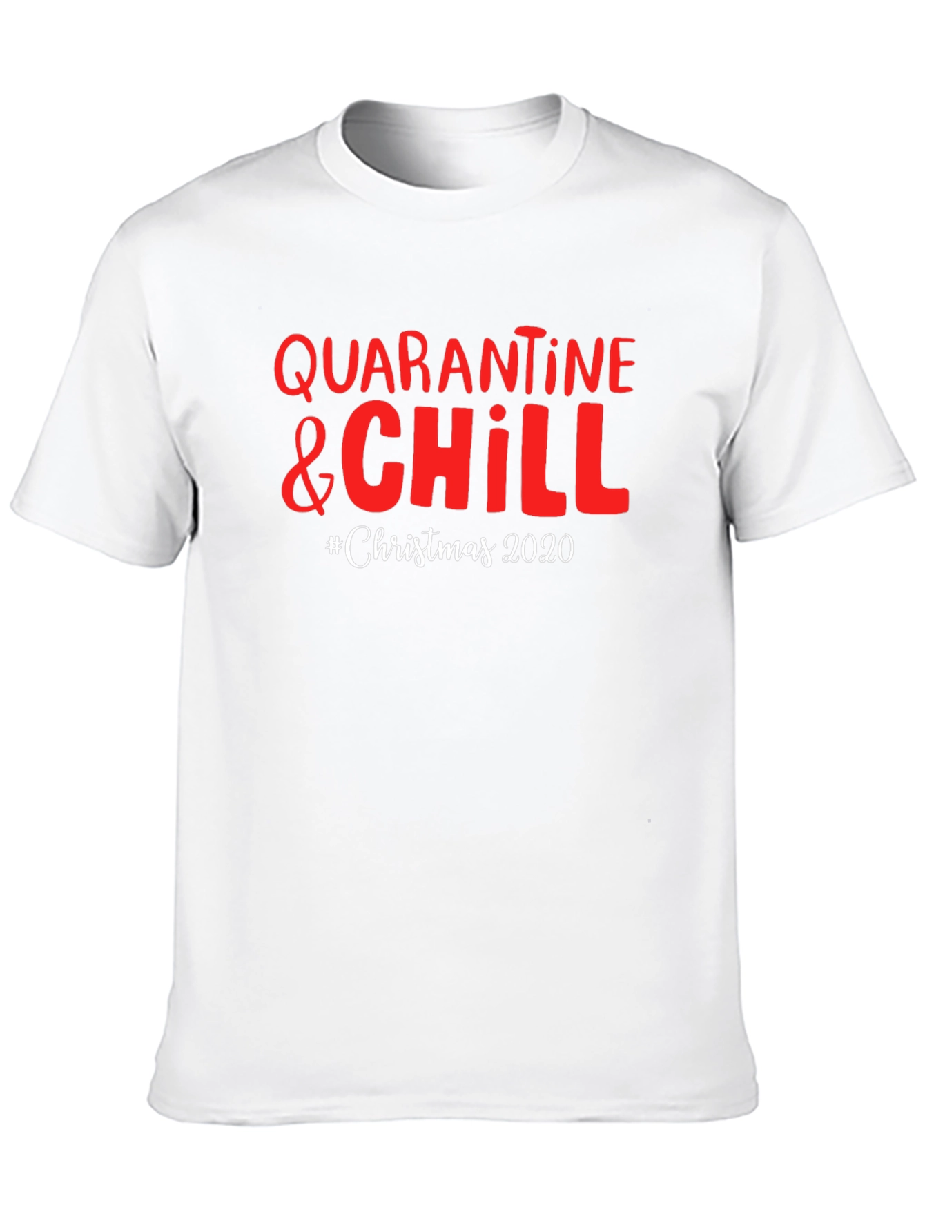 Quarantine & Chill Christmas 2020 Black T-Shirt