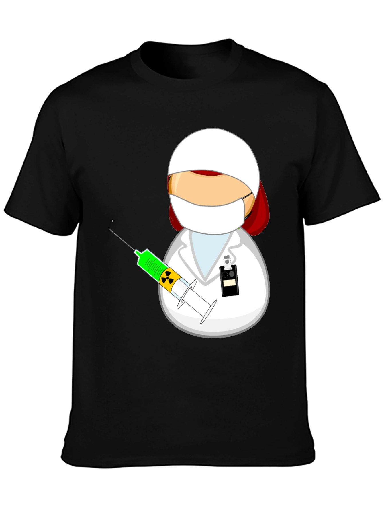 Cartoon Doctor Graphic T-Shirt - Novelty Tee