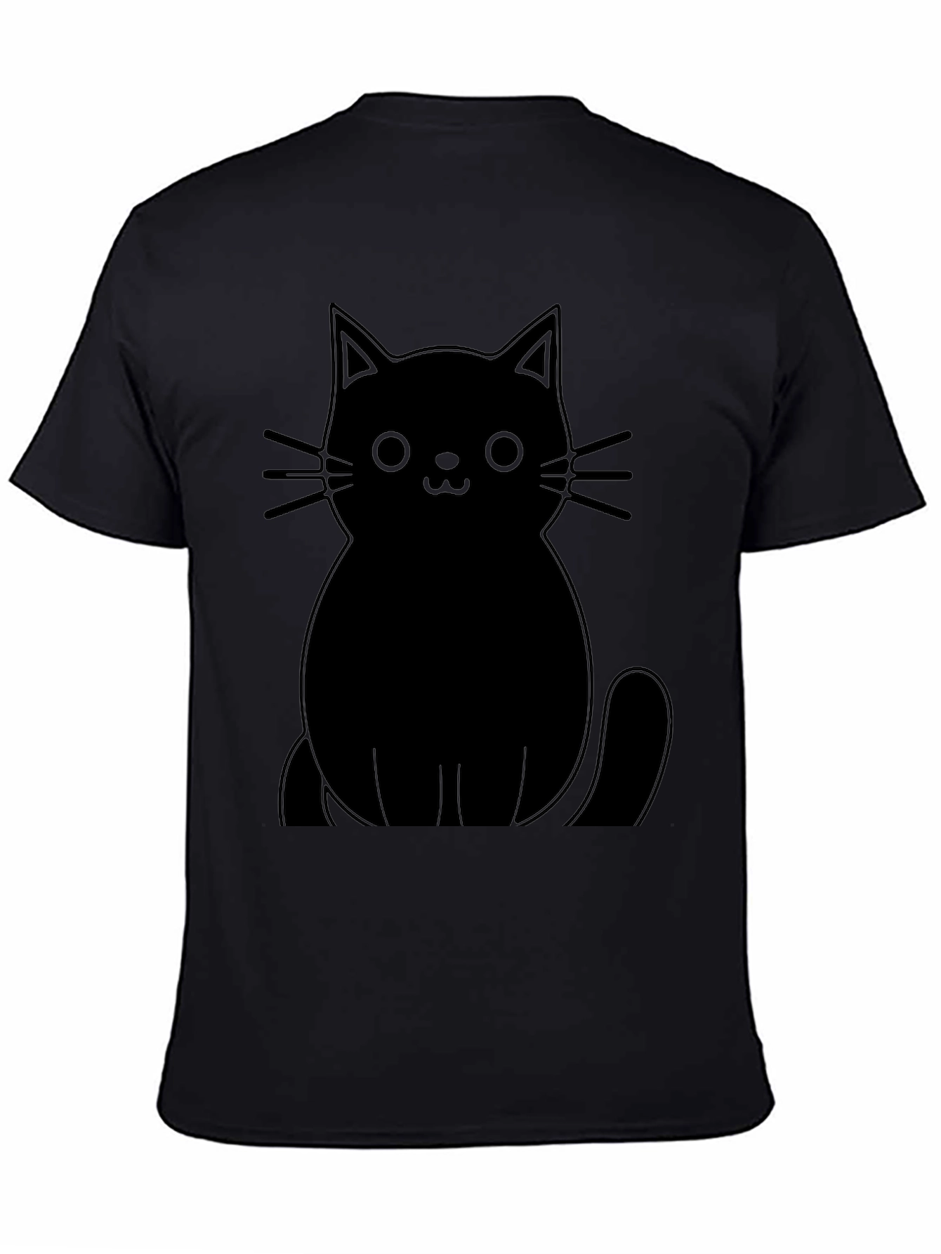 Black Cat Graphic Tee - Unisex Cotton T-Shirt