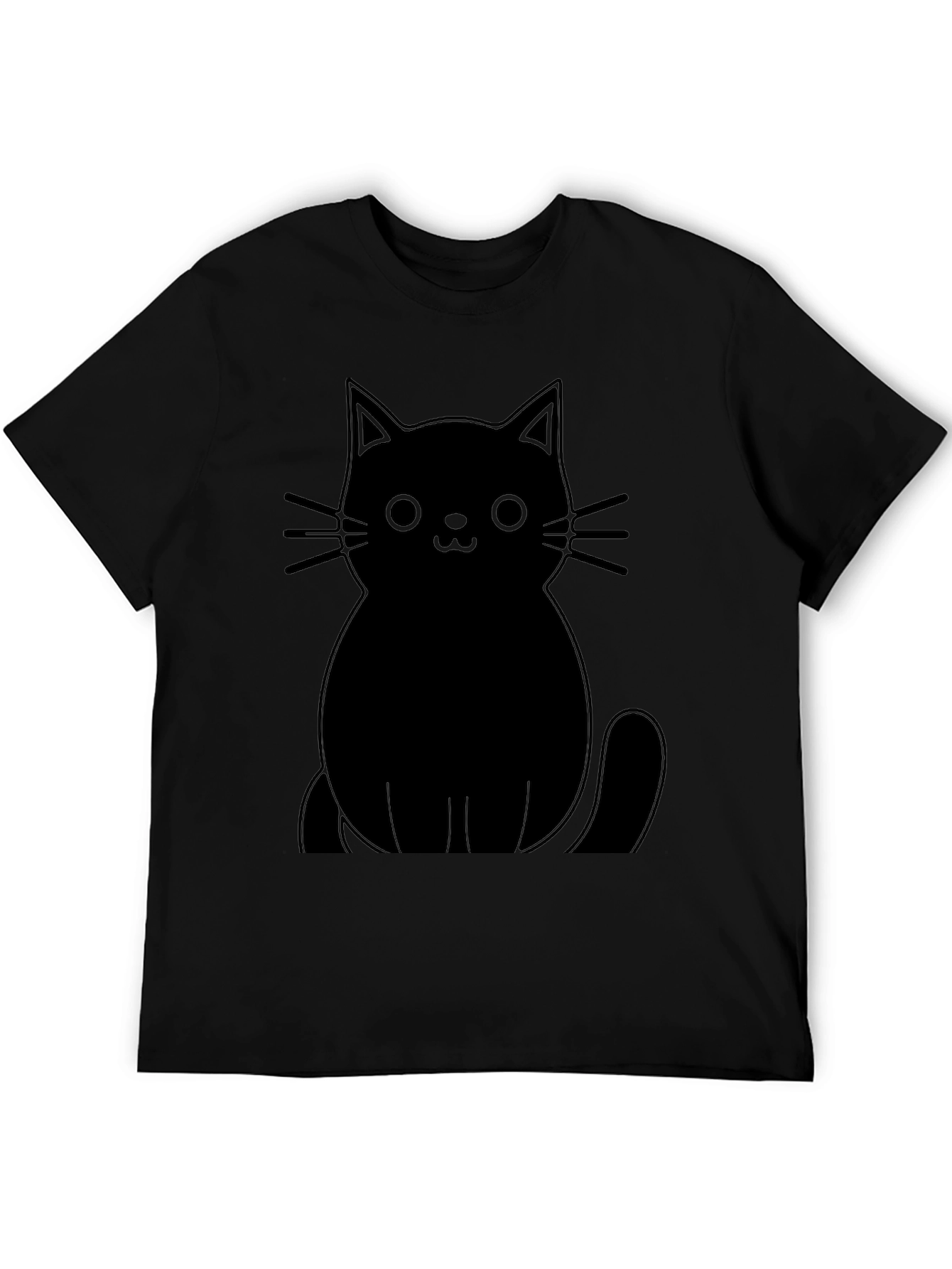 Black Cat Graphic Tee - Unisex Cotton T-Shirt