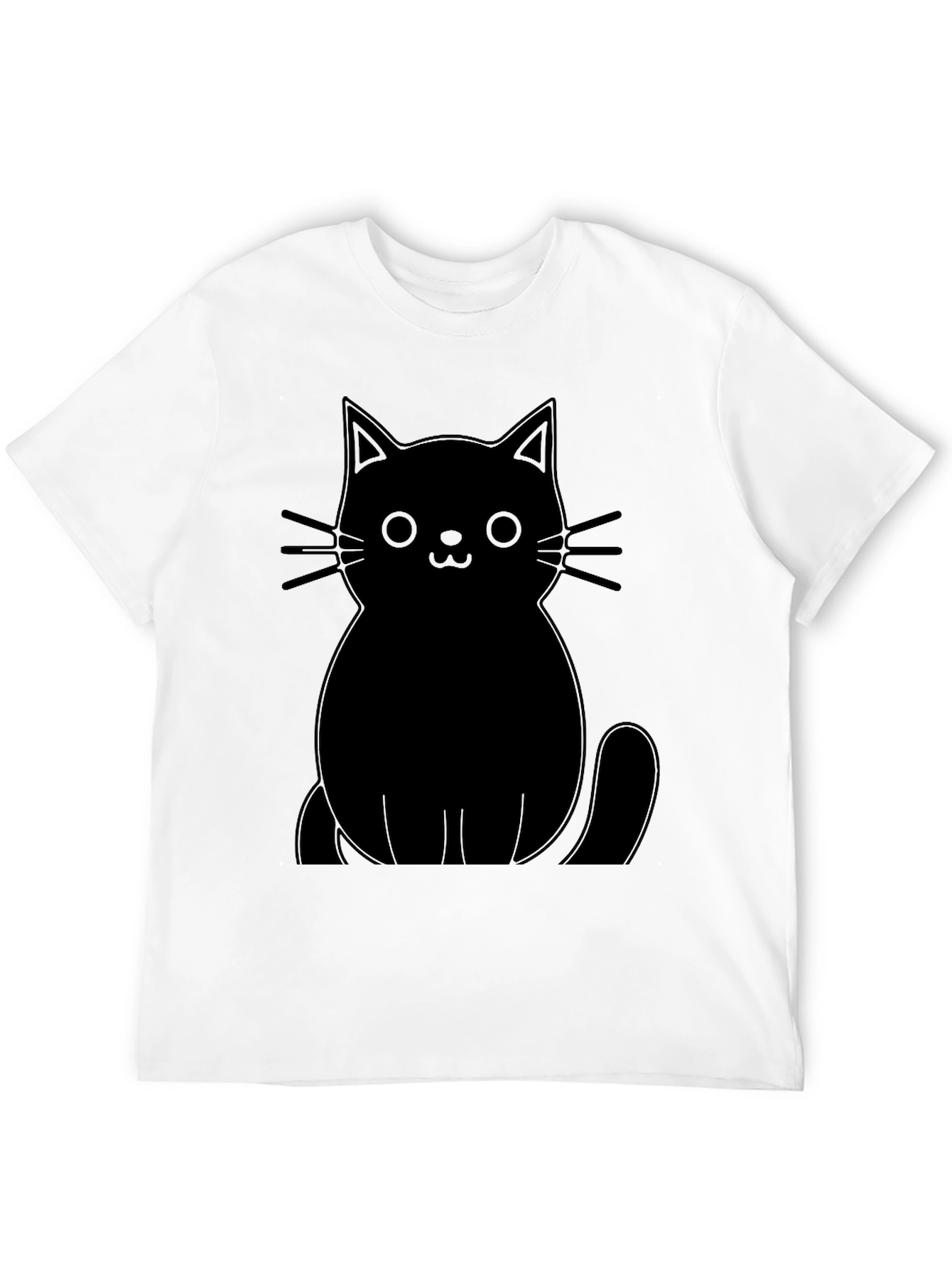 Black Cat Graphic Tee - Unisex Cotton T-Shirt